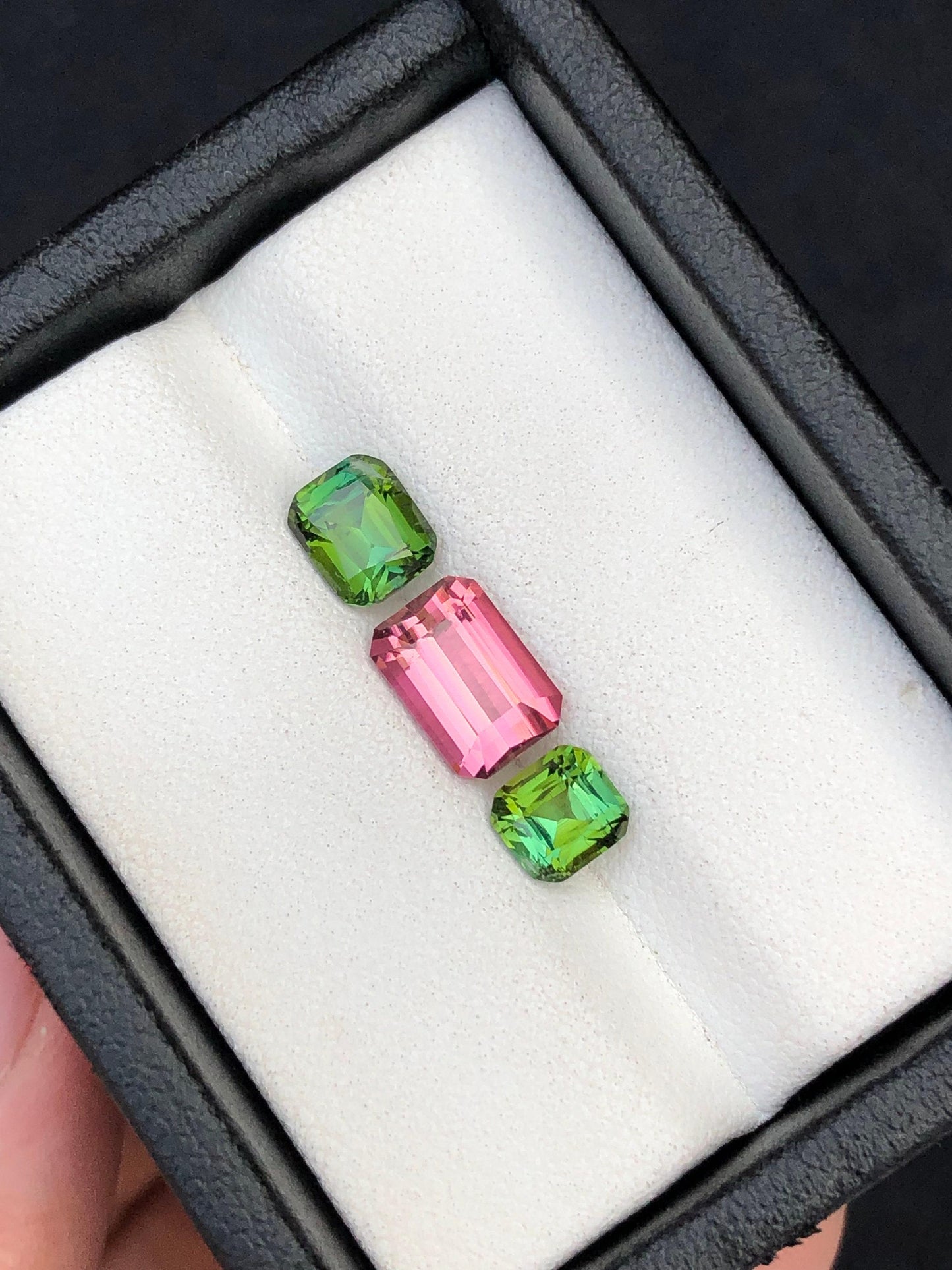 Pink Green Tourmaline Pair 3.25 ct - Dual Tone Gems for Jewelry Sets