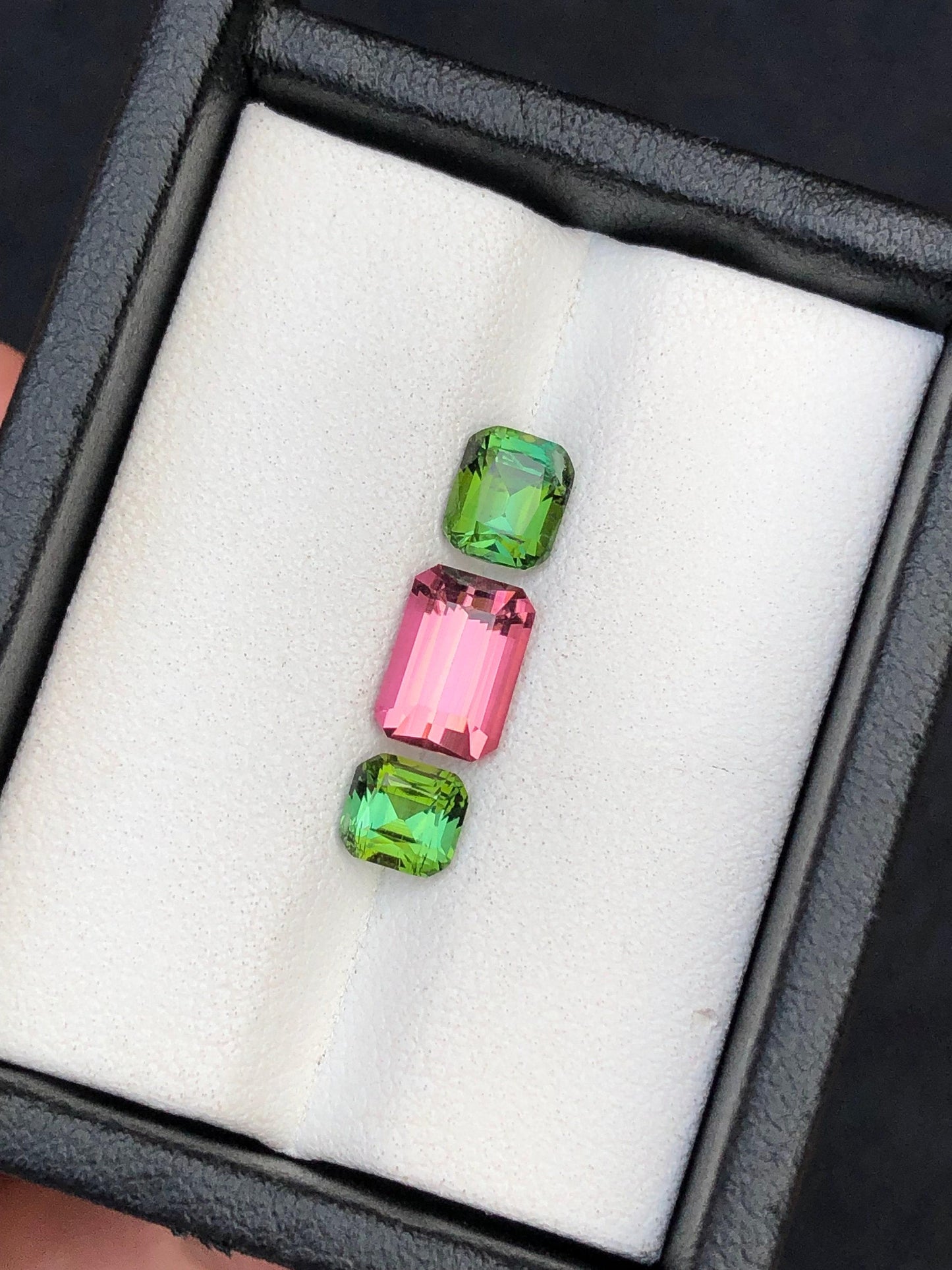 Pink Green Tourmaline Pair 3.25 ct - Dual Tone Gems for Jewelry Sets