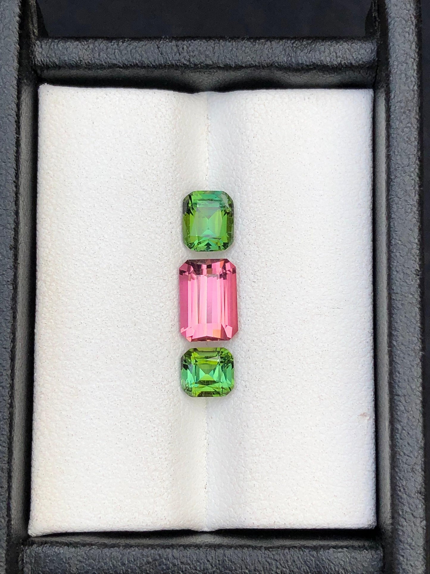 Pink Green Tourmaline Pair 3.25 ct - Dual Tone Gems for Jewelry Sets