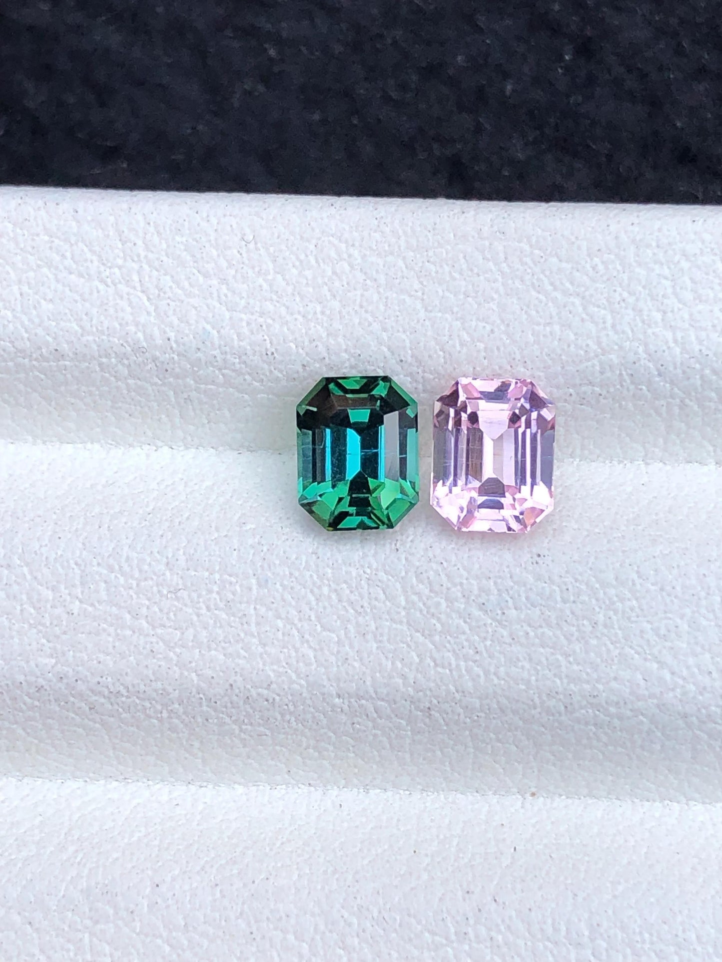 Reverse Bi Colour Tourmaline Pair 1.85 ct - Rare Cut Stones for Earrings