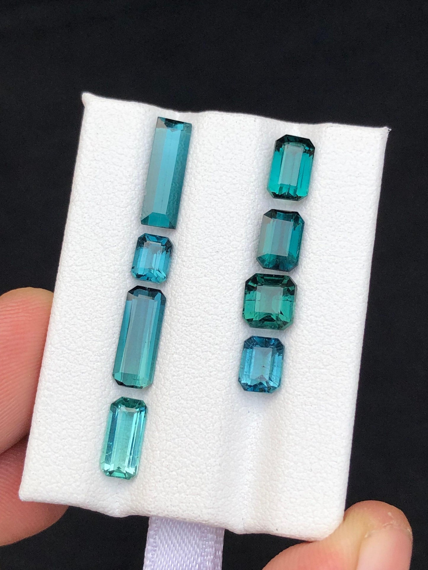 Blue Tourmaline Faceted Lot 7.25 ct - Natural Stones for Jewelry Making