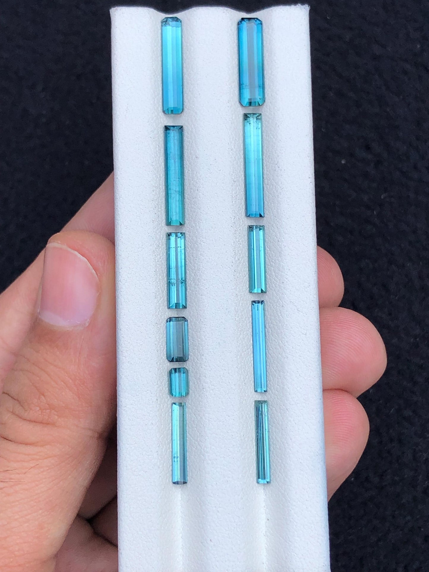 Ice Blue Tourmaline Faceted Lot 10.45 ct - Brilliant Afghan Gem Collection