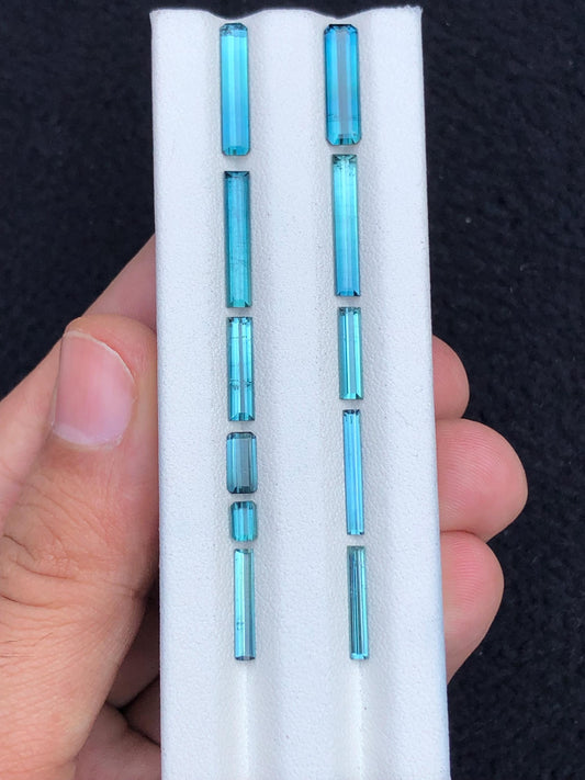 Ice Blue Tourmaline Faceted Lot 10.45 ct - Brilliant Afghan Gem Collection