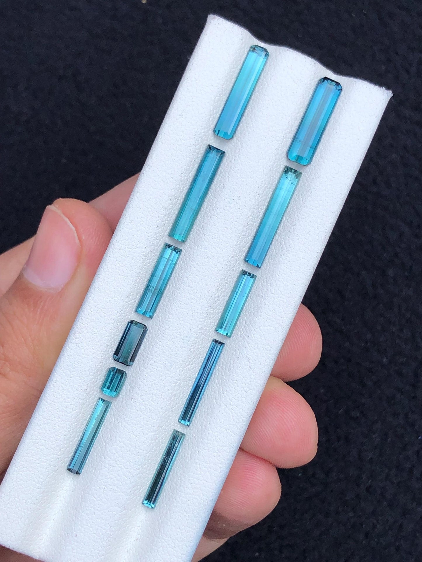 Ice Blue Tourmaline Faceted Lot 10.45 ct - Brilliant Afghan Gem Collection