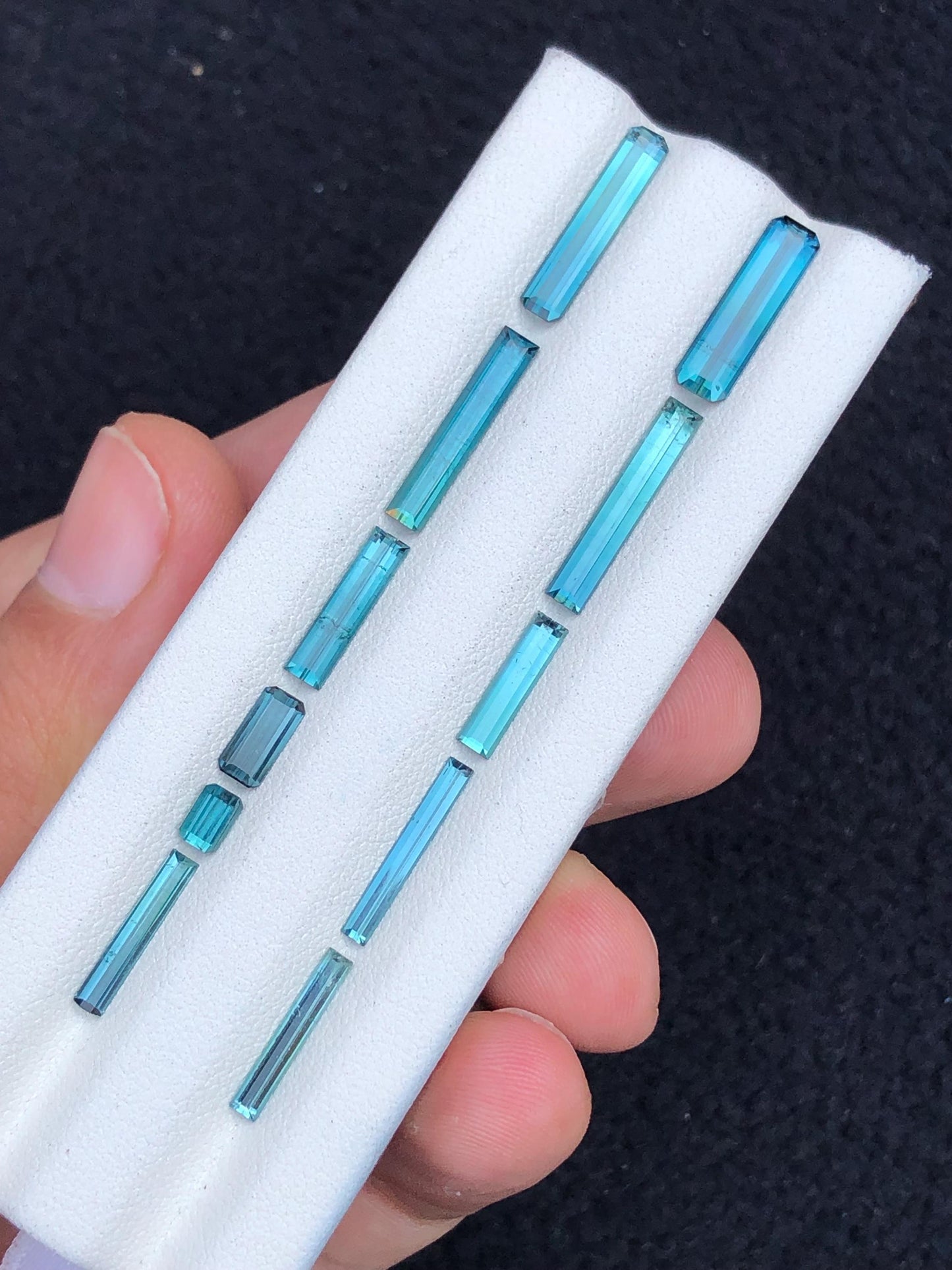 Ice Blue Tourmaline Faceted Lot 10.45 ct - Brilliant Afghan Gem Collection