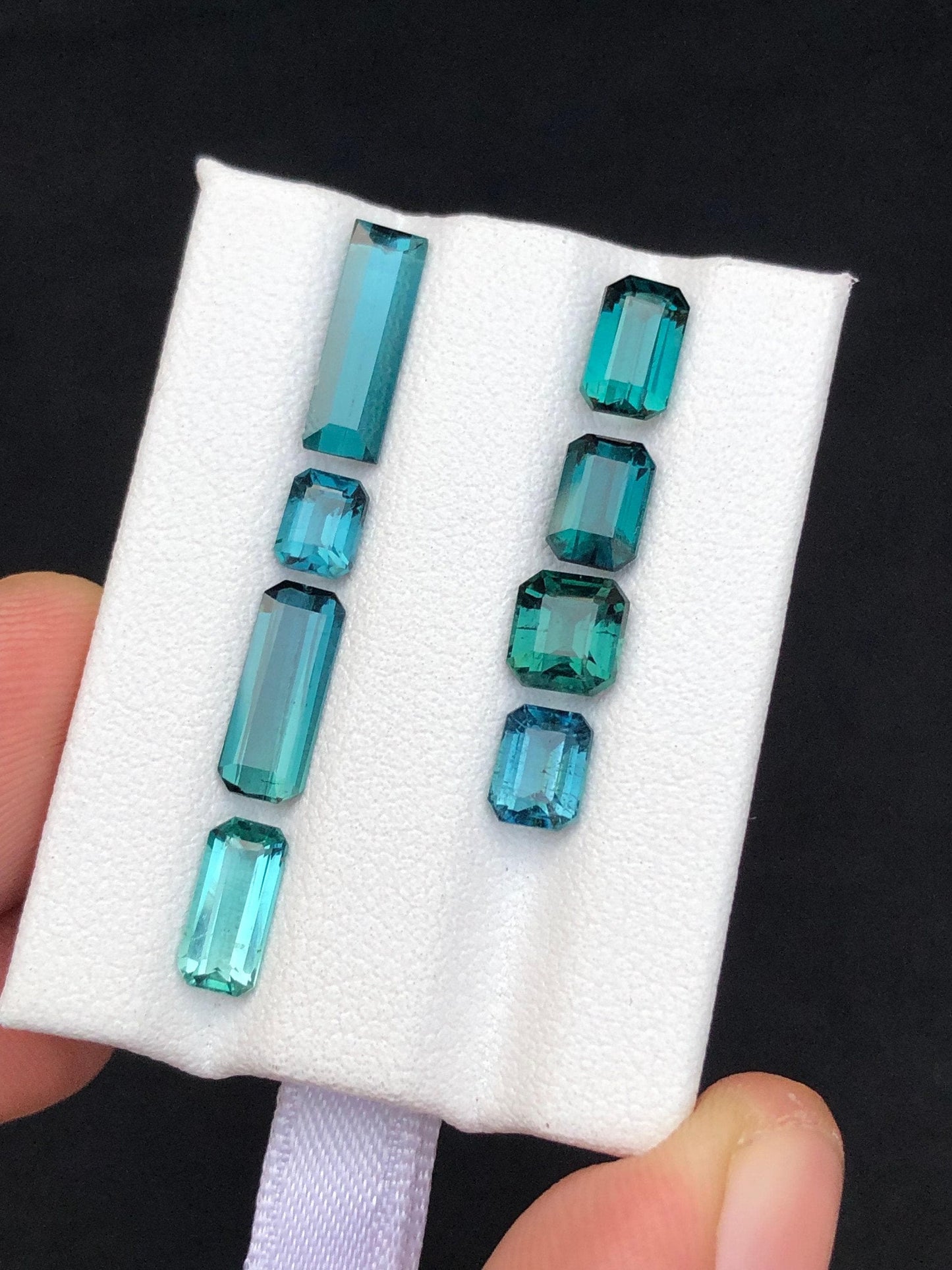 Blue Tourmaline Faceted Lot 7.25 ct - Natural Stones for Jewelry Making
