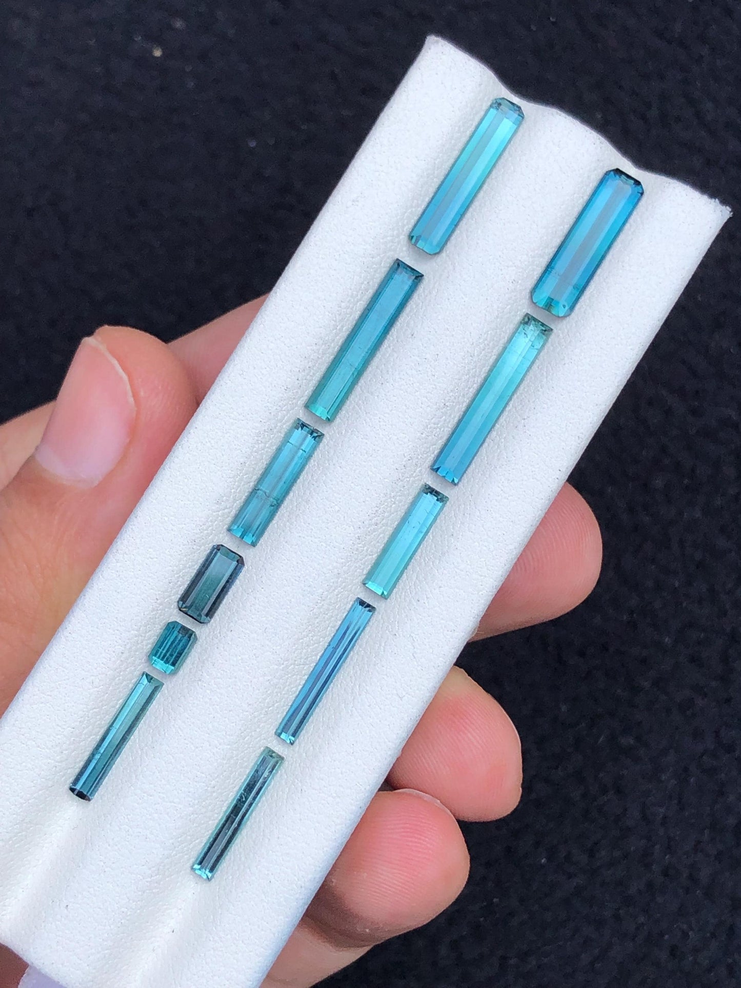 Ice Blue Tourmaline Faceted Lot 10.45 ct - Brilliant Afghan Gem Collection