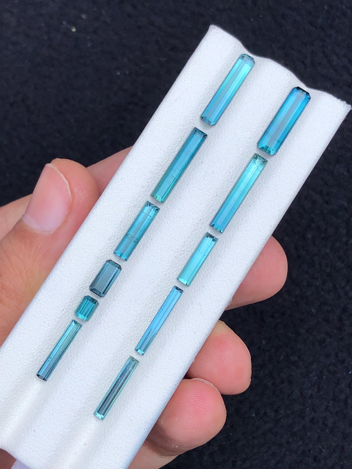 Ice Blue Tourmaline Faceted Lot 10.45 ct - Brilliant Afghan Gem Collection