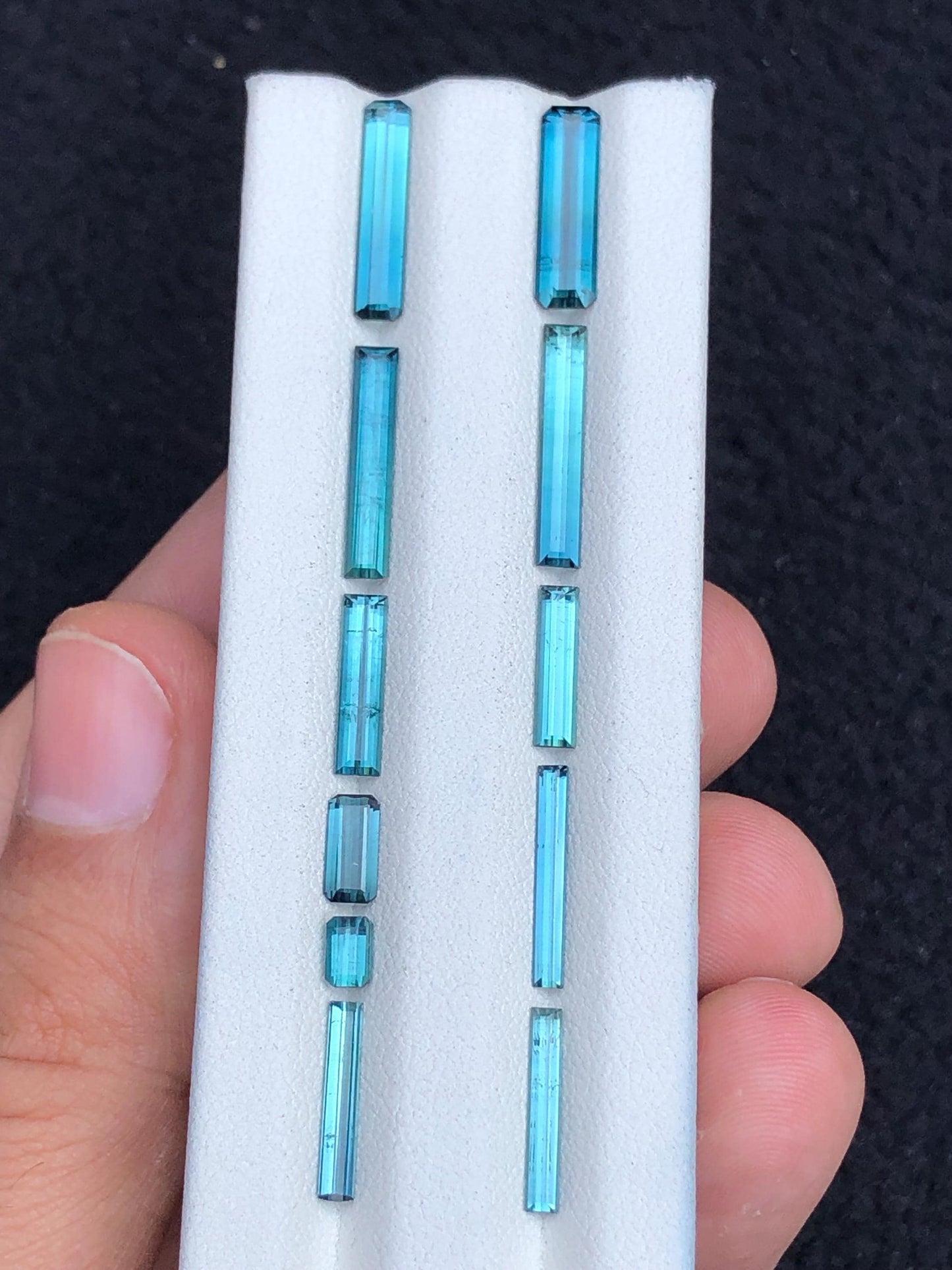 Ice Blue Tourmaline Faceted Lot 10.45 ct - Brilliant Afghan Gem Collection