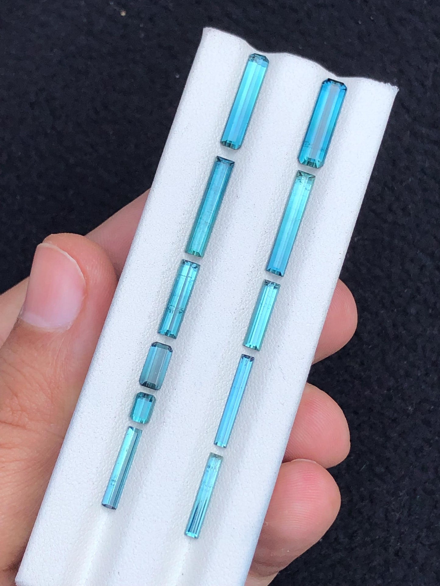 Ice Blue Tourmaline Faceted Lot 10.45 ct - Brilliant Afghan Gem Collection