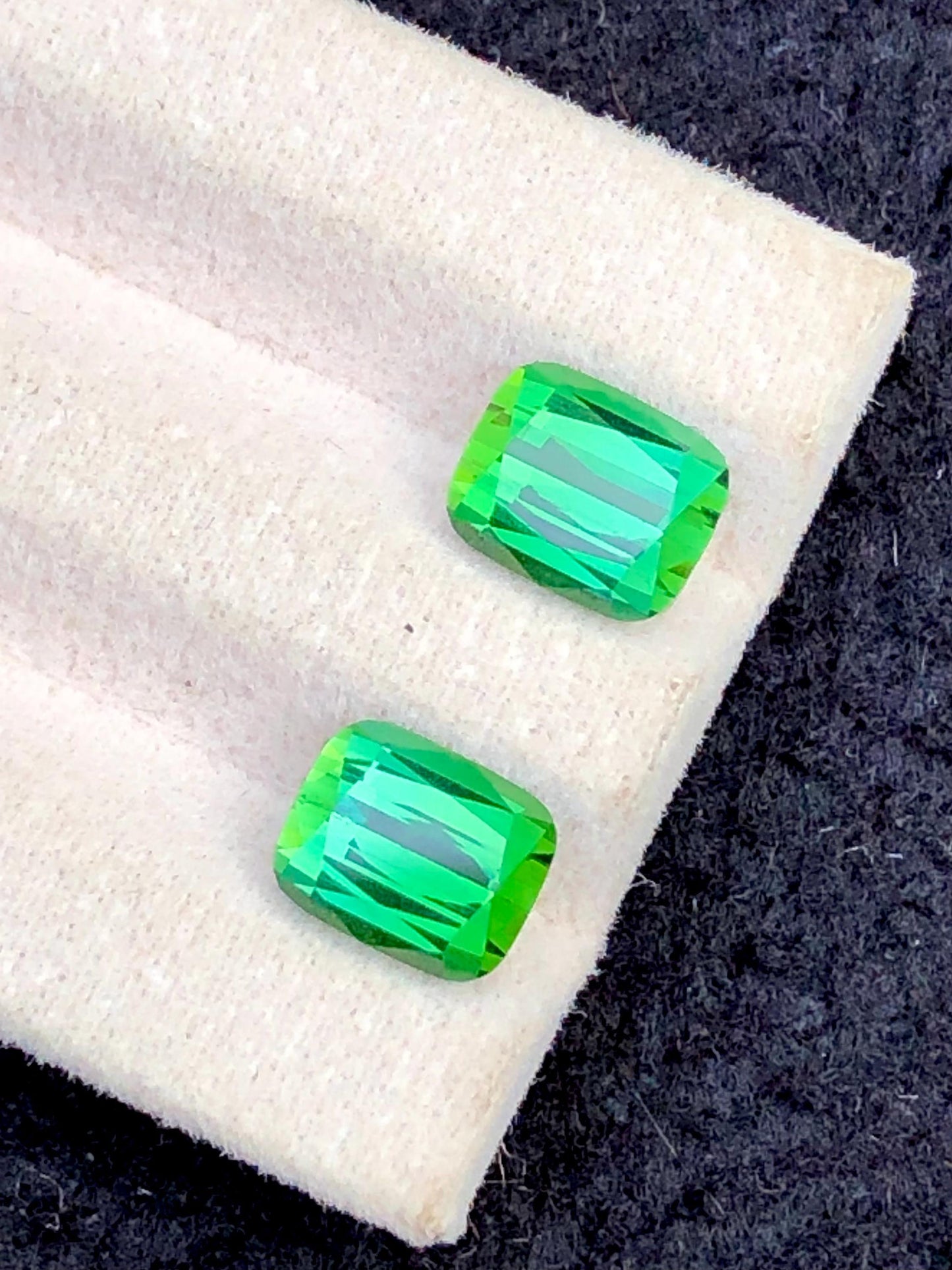 Green Tourmaline Pair 5.45 ct - Matching Stones for Jewelry Designers