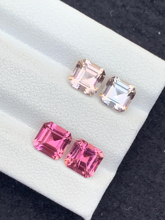 Tourmaline Faceted Pair 3.80 ct - Calibrated Gems for Fine Jewelry