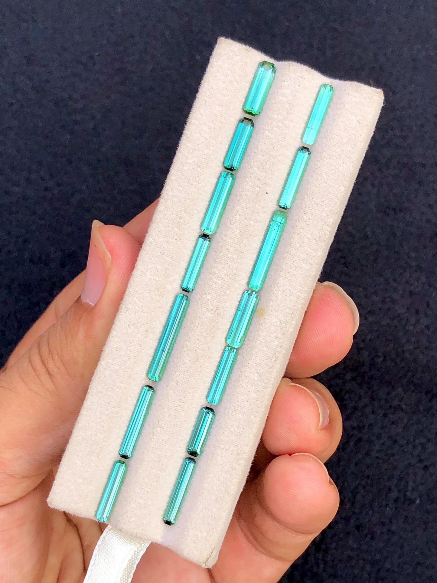 Bluish Green Tourmaline Faceted Lot 13.25 ct - Natural Afghan Gemstones