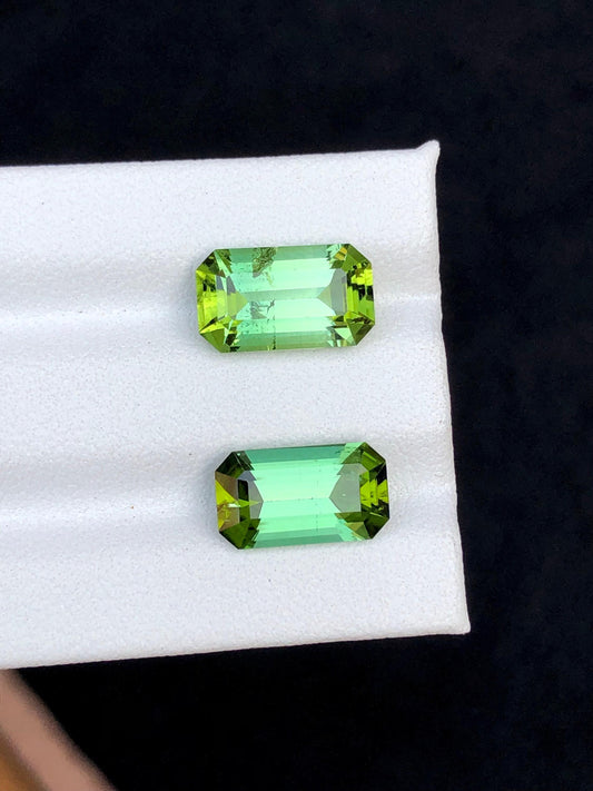 Green Tourmaline Faceted 5.65 ct - Natural Stones for Jewelry Design