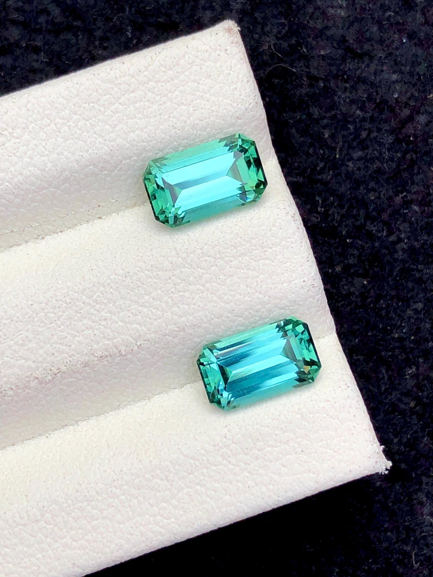 Blue Green Tourmaline Pair 2.80 ct - Matching Stones for Earrings