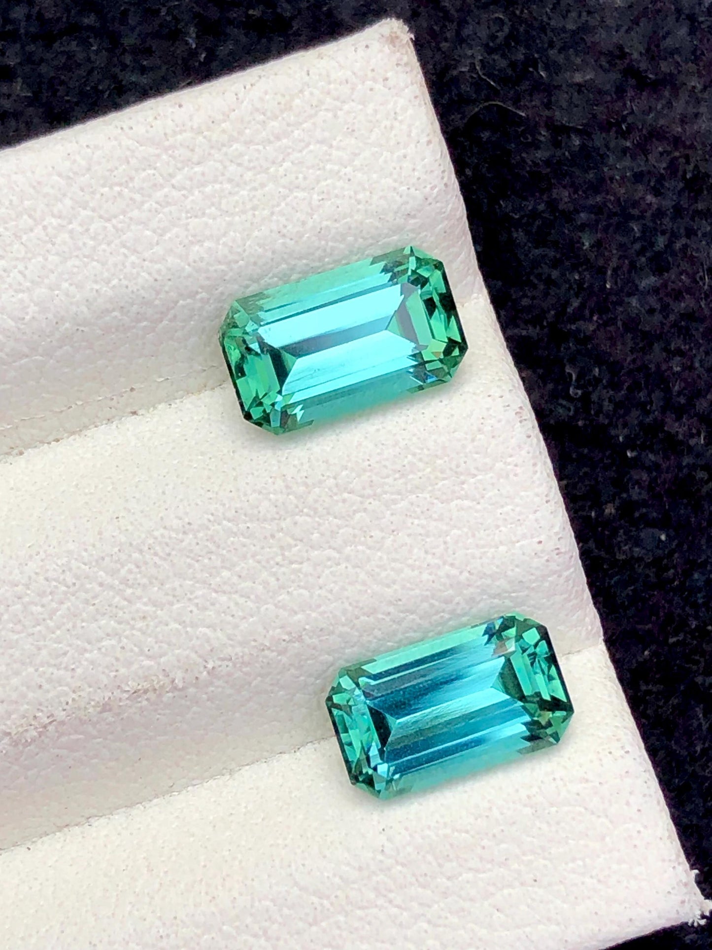 Blue Green Tourmaline Pair 2.80 ct - Matching Stones for Earrings