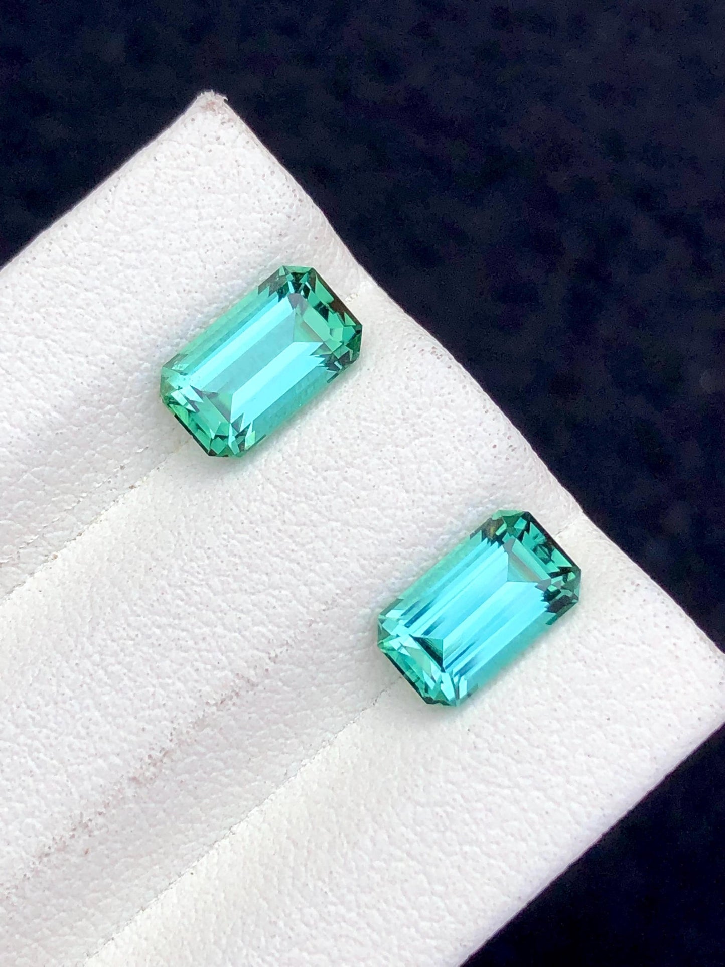 Blue Green Tourmaline Pair 2.80 ct - Matching Stones for Earrings