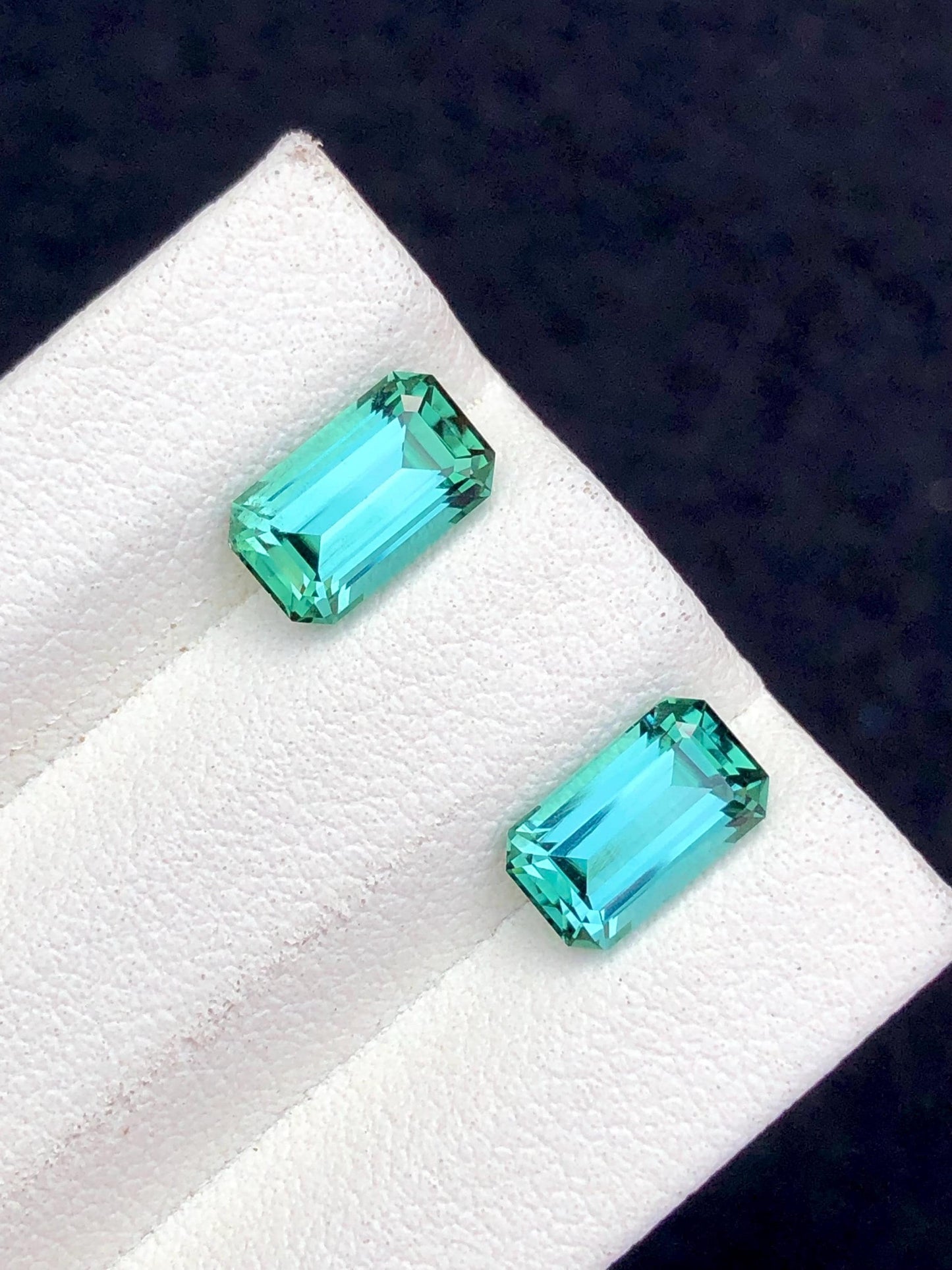 Blue Green Tourmaline Pair 2.80 ct - Matching Stones for Earrings