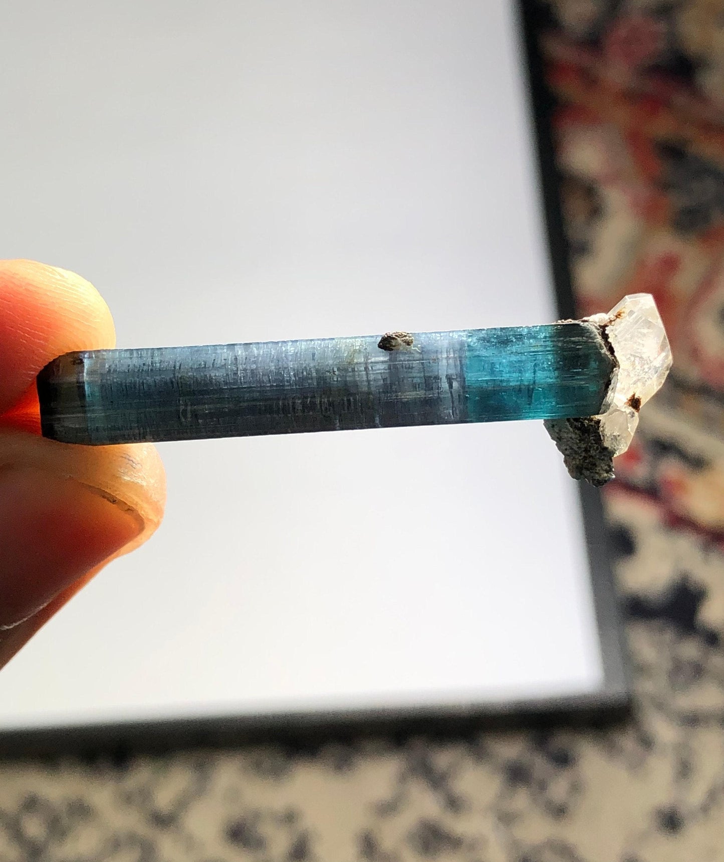 Blue Tourmaline Crystal 18 ct - Collector Mineral Specimen