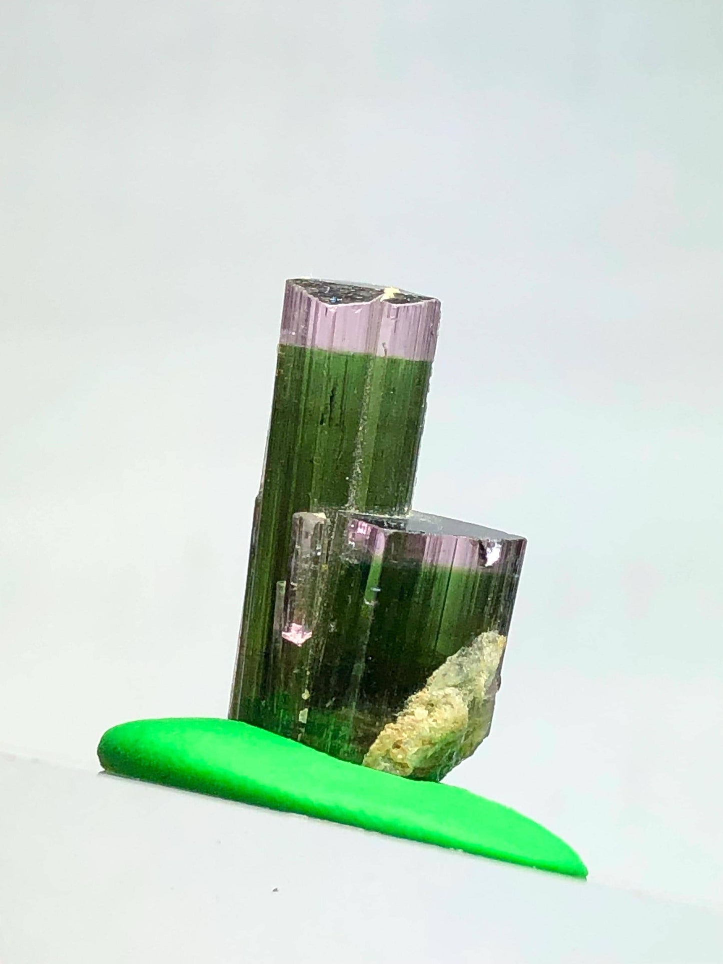 Bi Colour Tourmaline Crystal 18.20 ct - Dual Tone Terminated Specimen