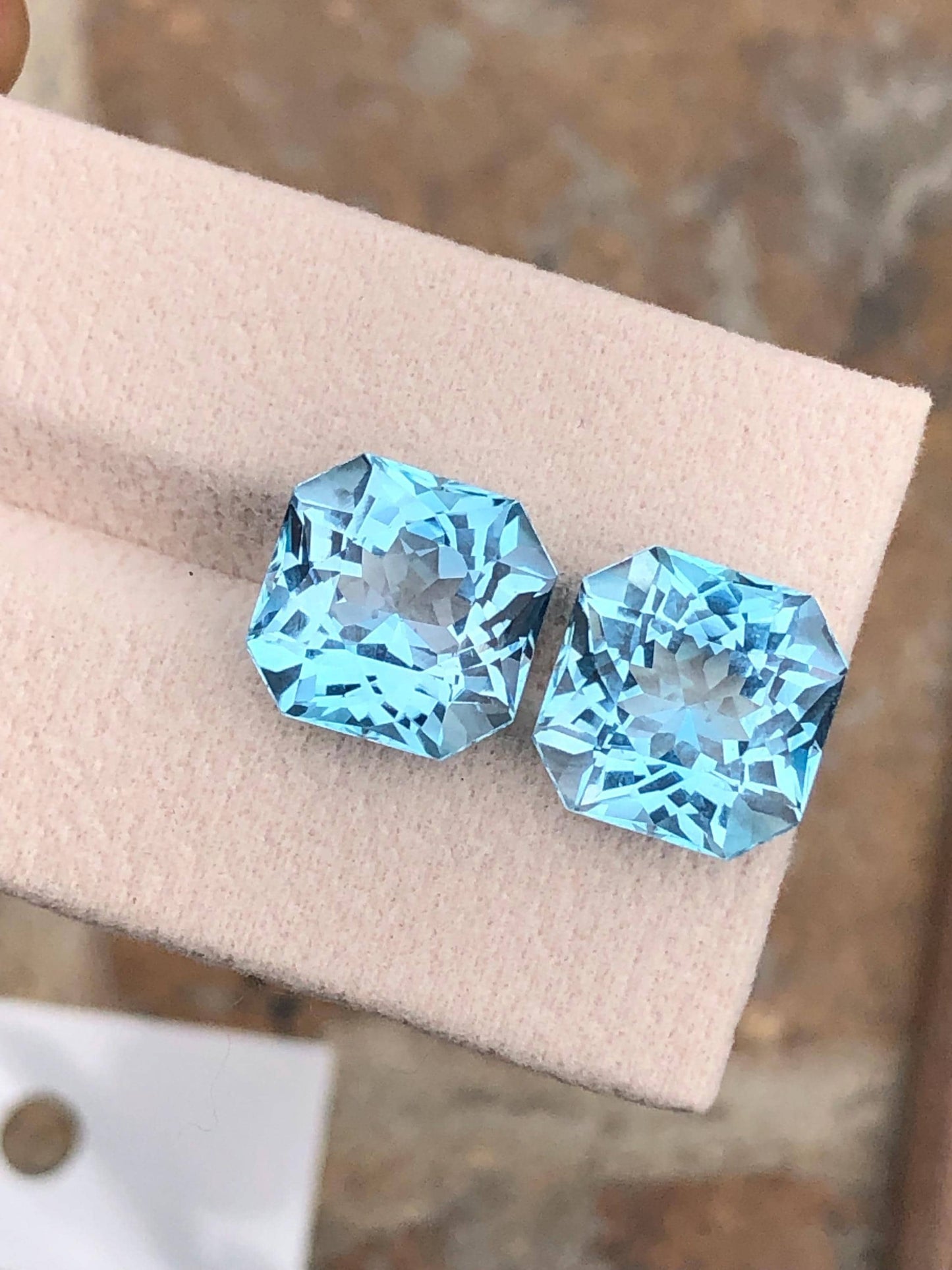 Swiss Topaz Faceted Pair 19.20 ct - Elegant Matching Stones