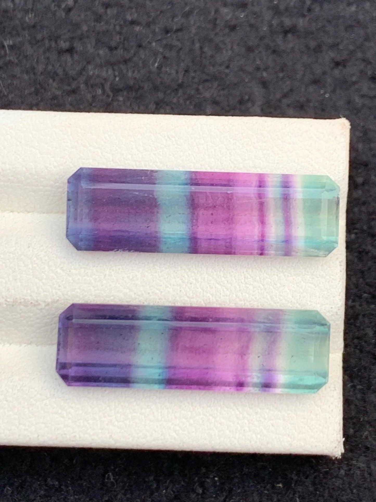 Rainbow Fluorite Cabochon Pair 25.80 ct - Spiritual Healing Stones for Meditation