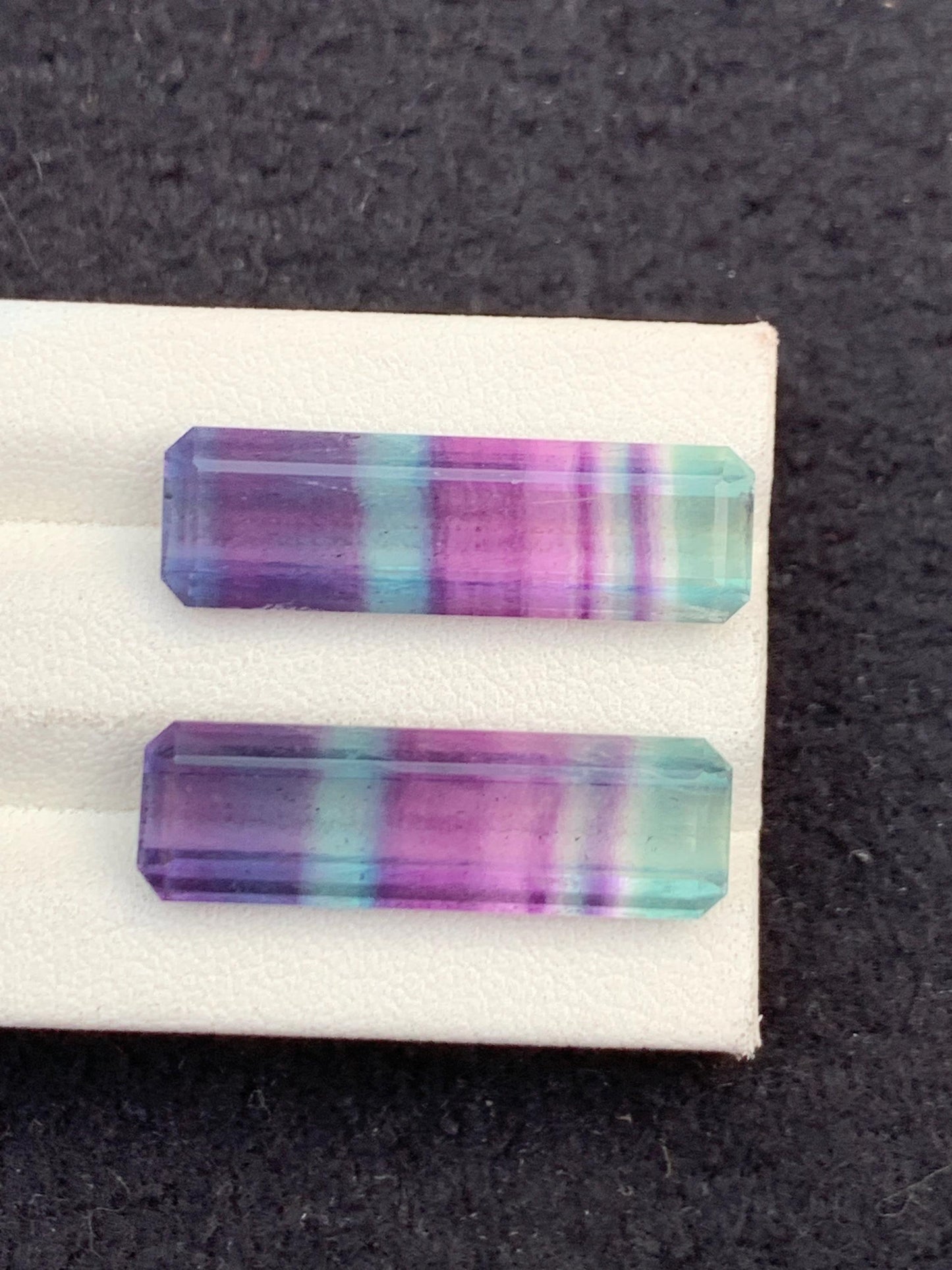 Rainbow Fluorite Cabochon Pair 25.80 ct - Spiritual Healing Stones for Meditation