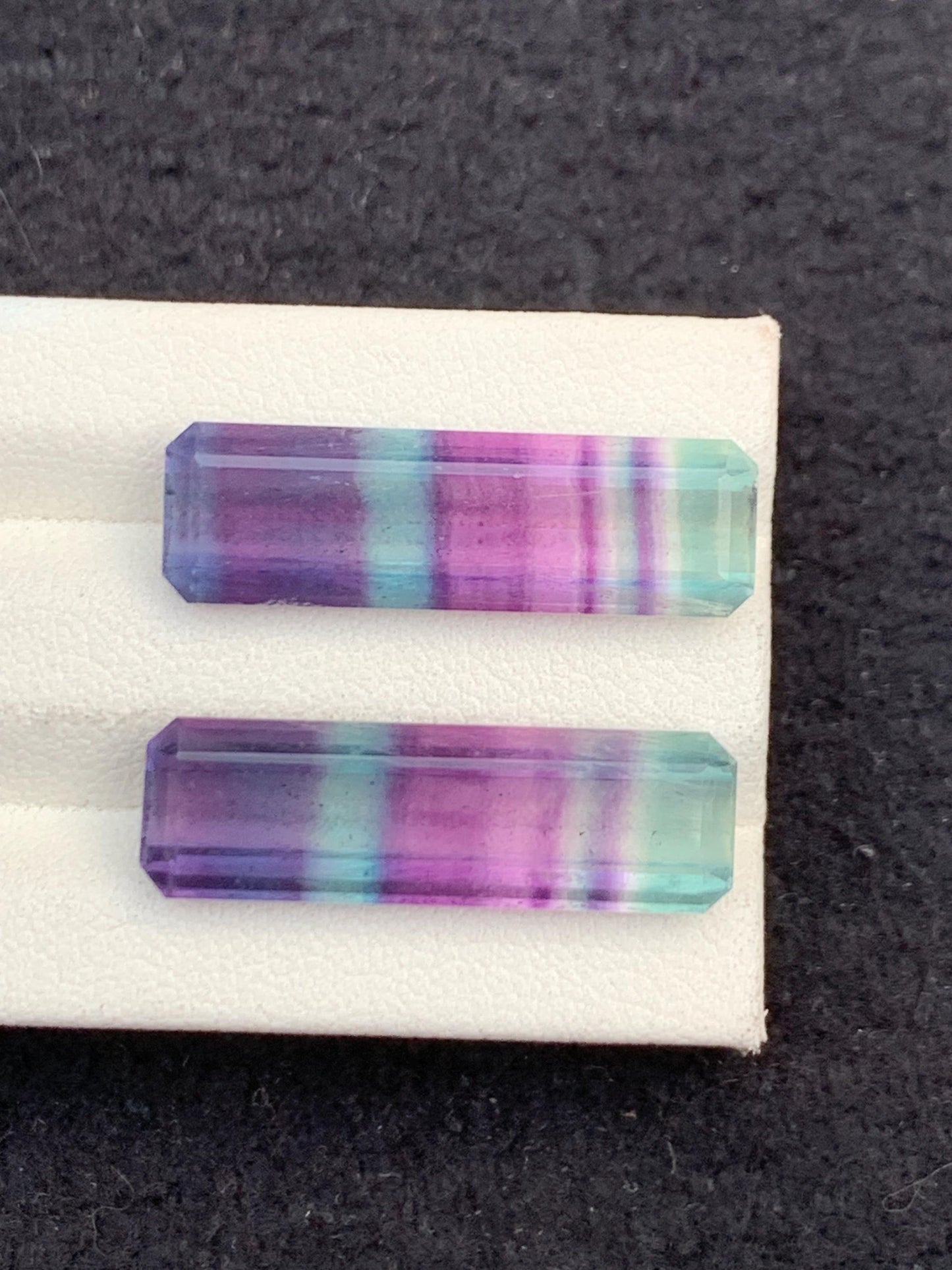 Rainbow Fluorite Cabochon Pair 25.80 ct - Spiritual Healing Stones for Meditation