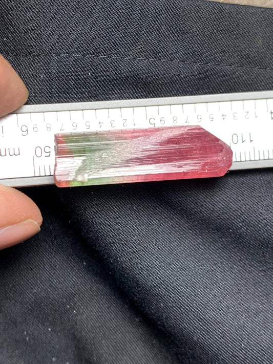 Tri Colour Tourmaline Crystal 33 ct - Rainbow Crystal for Energy Healing