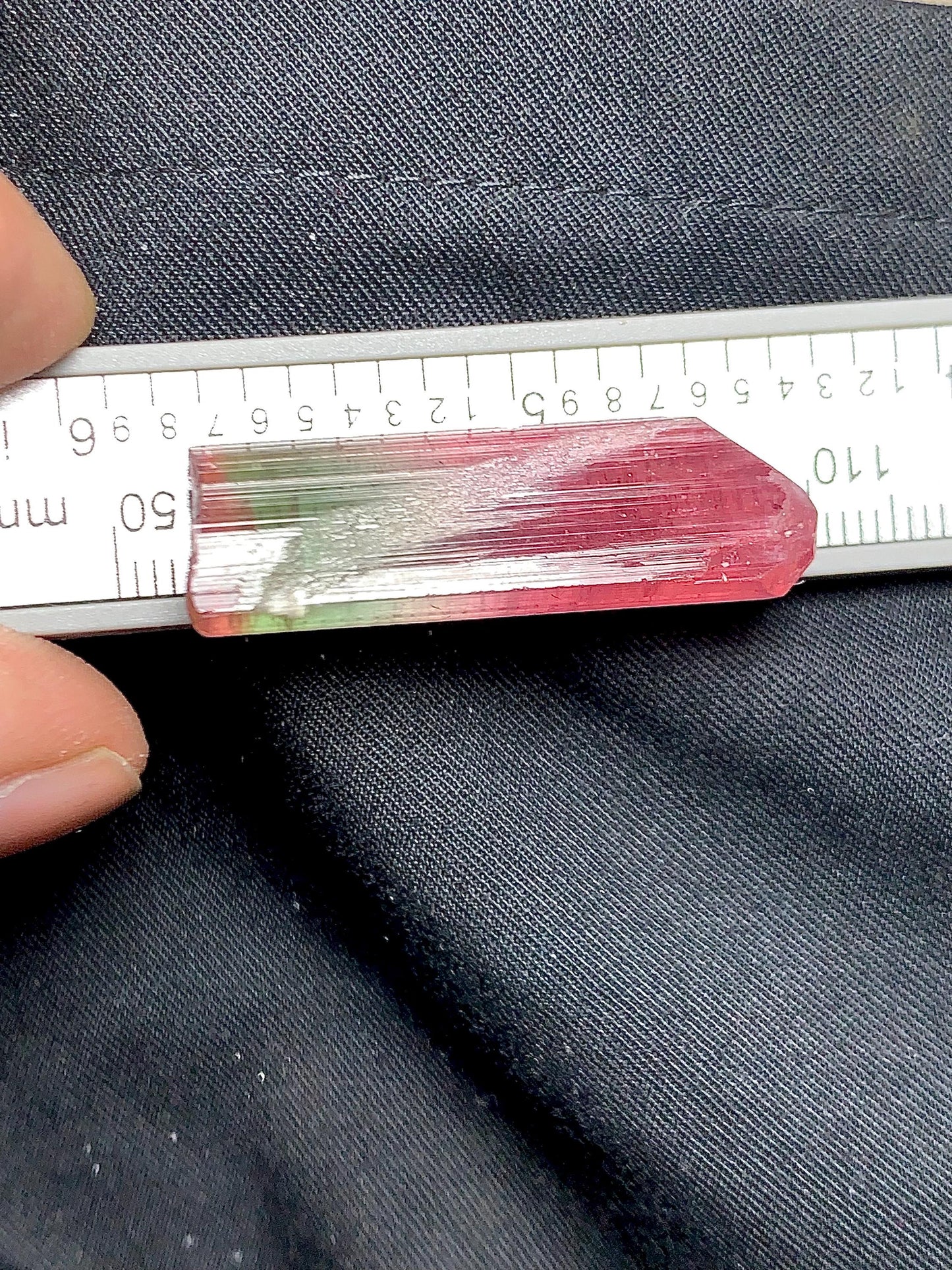 Tri Colour Tourmaline Crystal 33 ct - Rainbow Crystal for Energy Healing