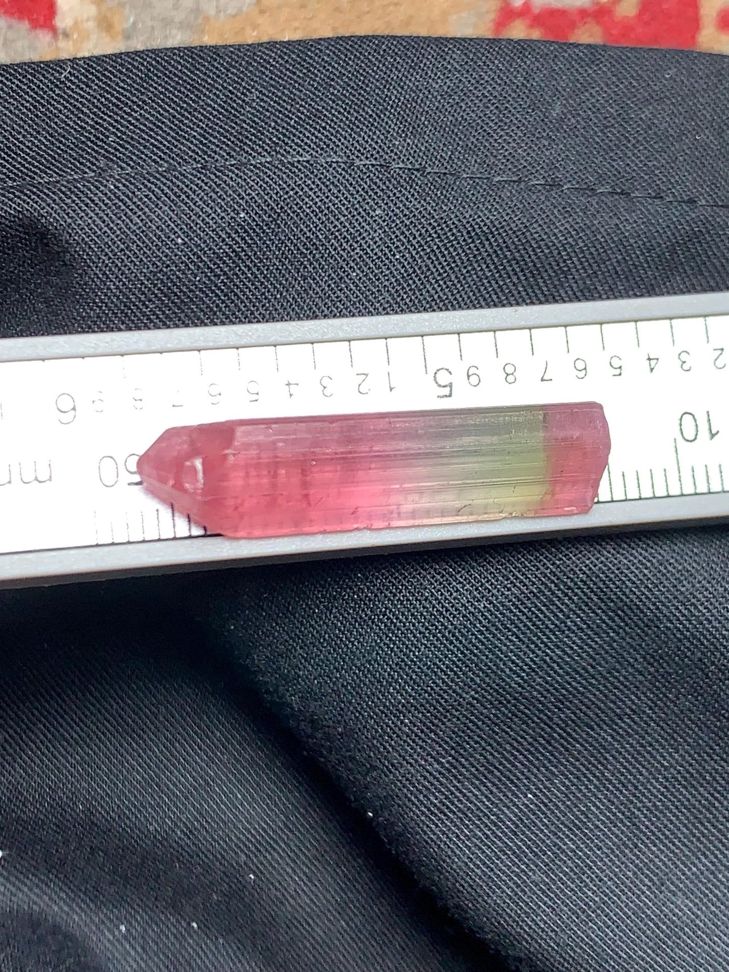 Tri Colour Tourmaline Crystal 33 ct - Rainbow Crystal for Energy Healing