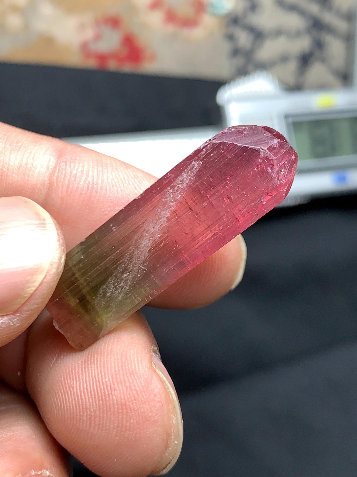 Tri Colour Tourmaline Crystal 33 ct - Rainbow Crystal for Energy Healing
