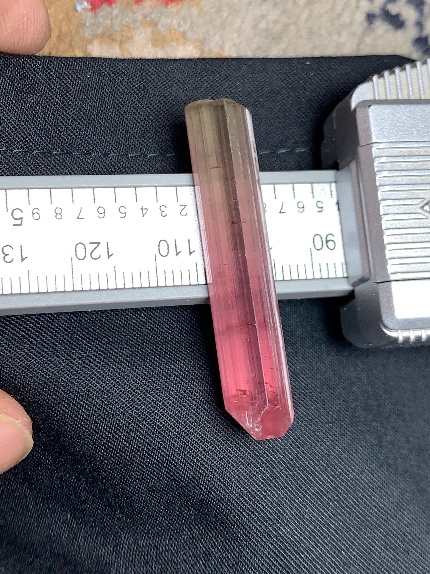 Bi Colour Tourmaline Crystal 52 ct - Afghan Crystal for Meditation Display