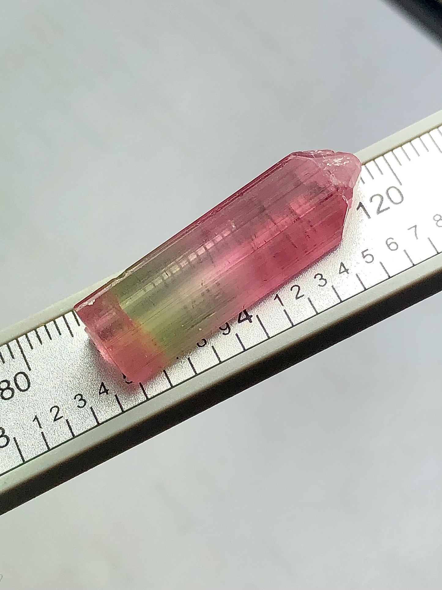 Tri Colour Tourmaline Crystal 17.35 ct - Collector Gemstone with Natural Beauty