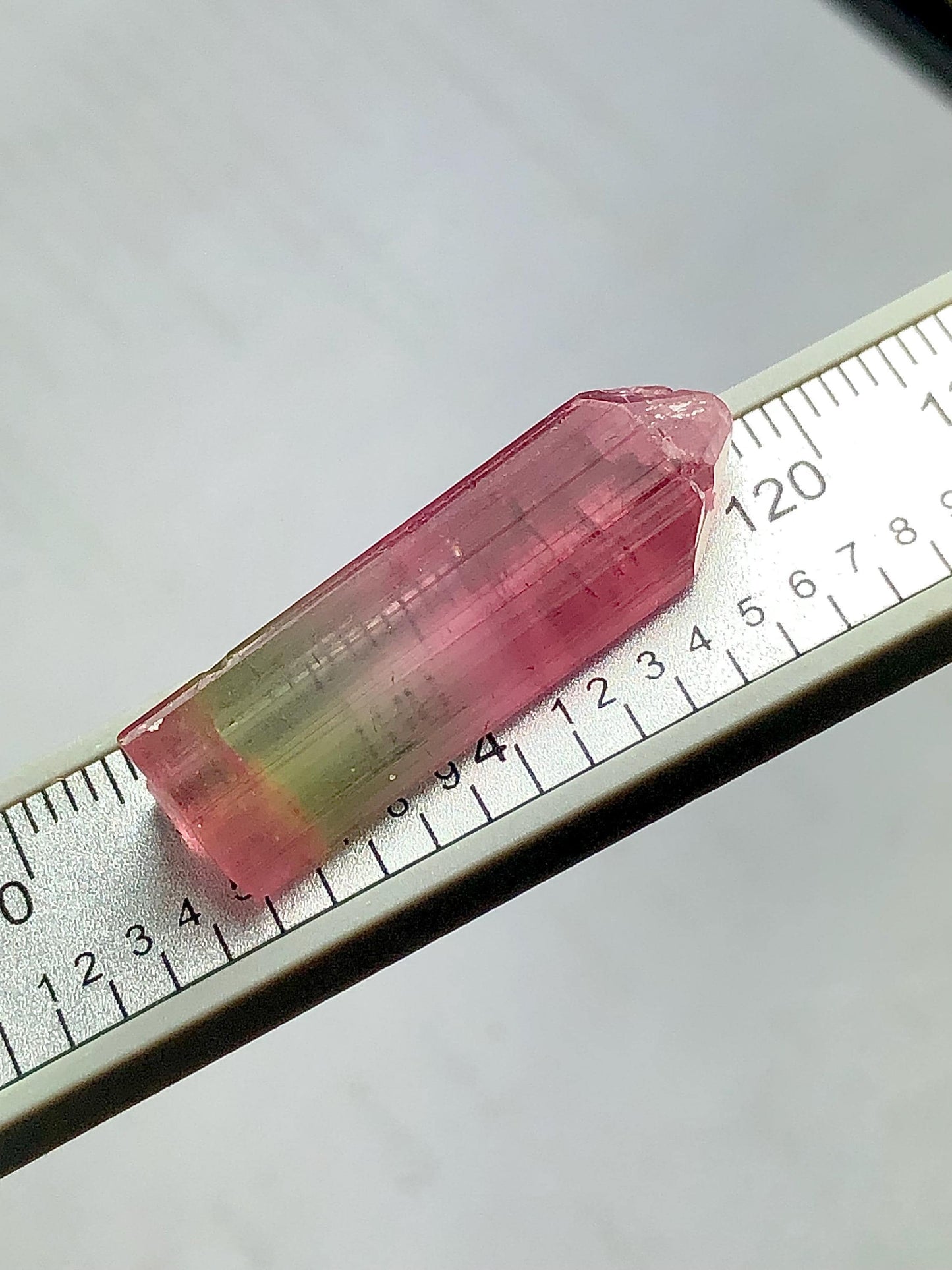 Tri Colour Tourmaline Crystal 17.35 ct - Collector Gemstone with Natural Beauty