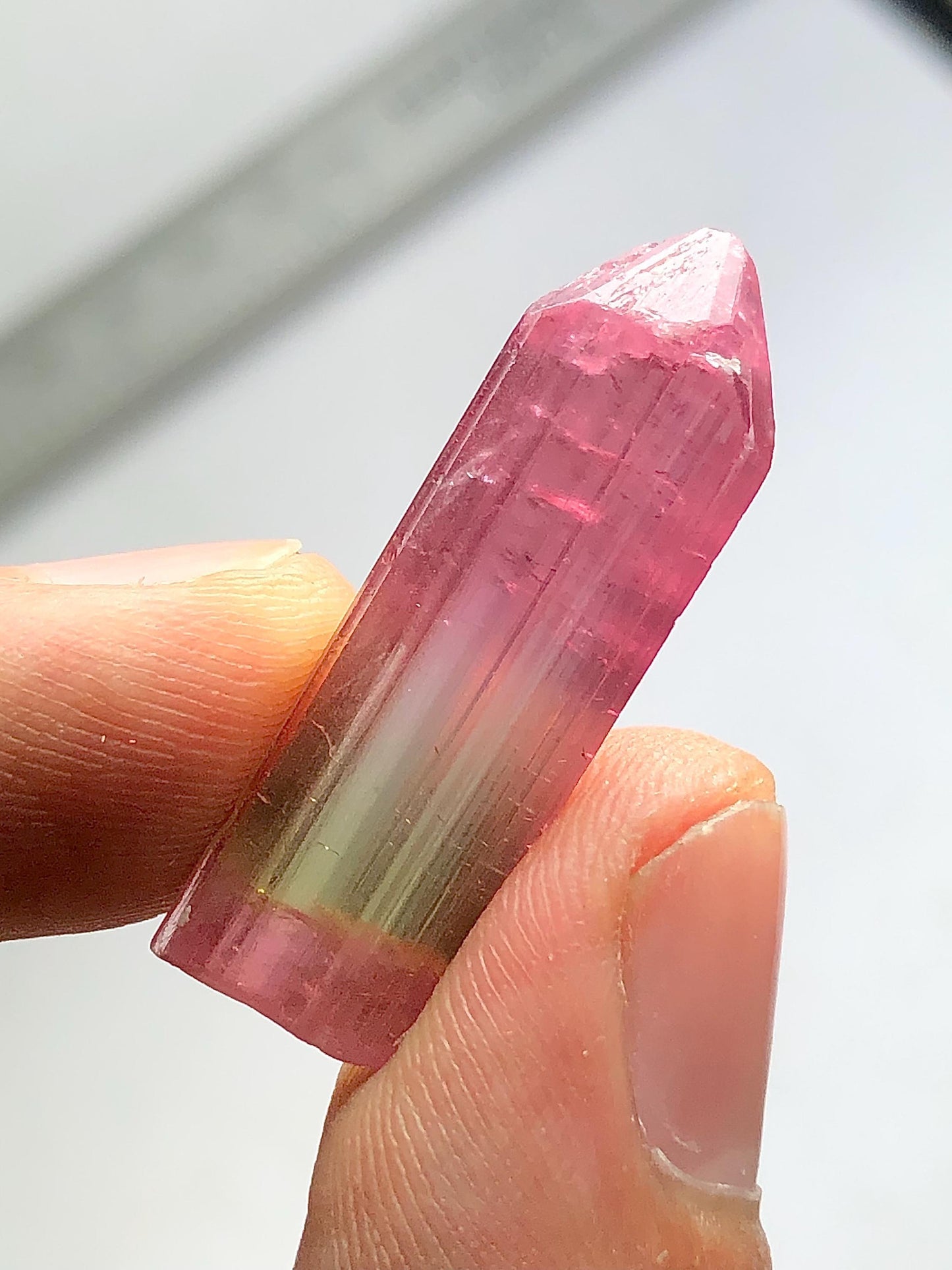 Tri Colour Tourmaline Crystal 17.35 ct - Collector Gemstone with Natural Beauty