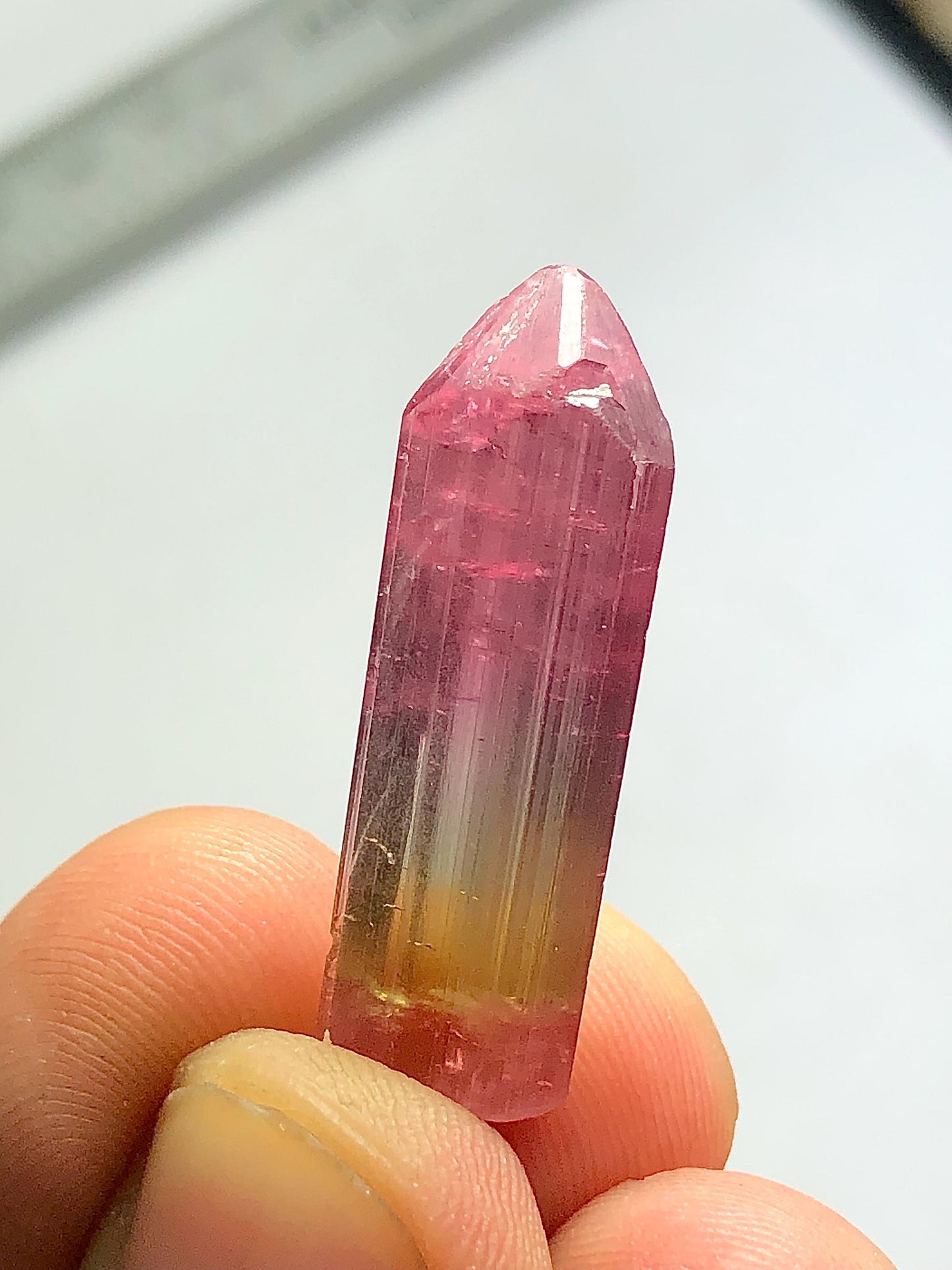 Tri Colour Tourmaline Crystal 17.35 ct - Collector Gemstone with Natural Beauty