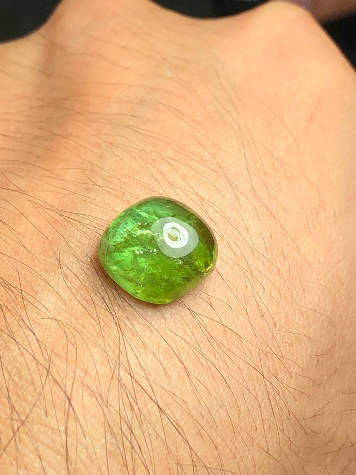 Green Tourmaline Cabochon 10.90 ct - Soothing Gem for Calm and Renewal