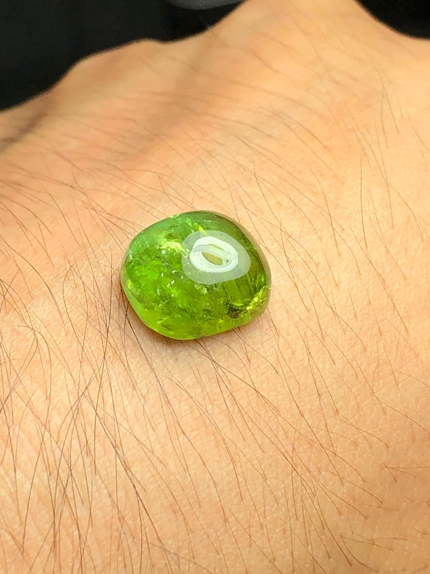 Green Tourmaline Cabochon 10.90 ct - Soothing Gem for Calm and Renewal