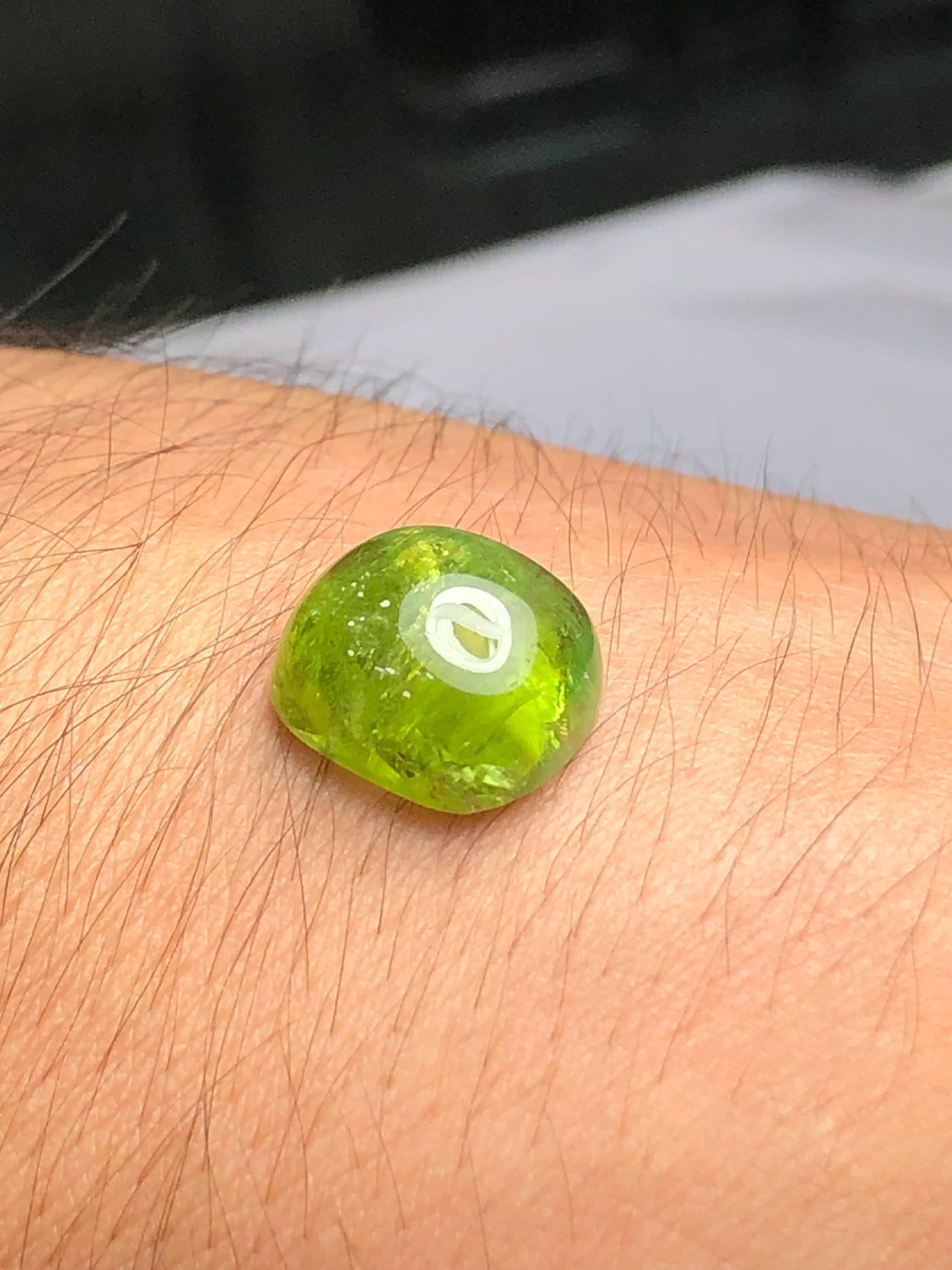 Green Tourmaline Cabochon 10.90 ct - Soothing Gem for Calm and Renewal