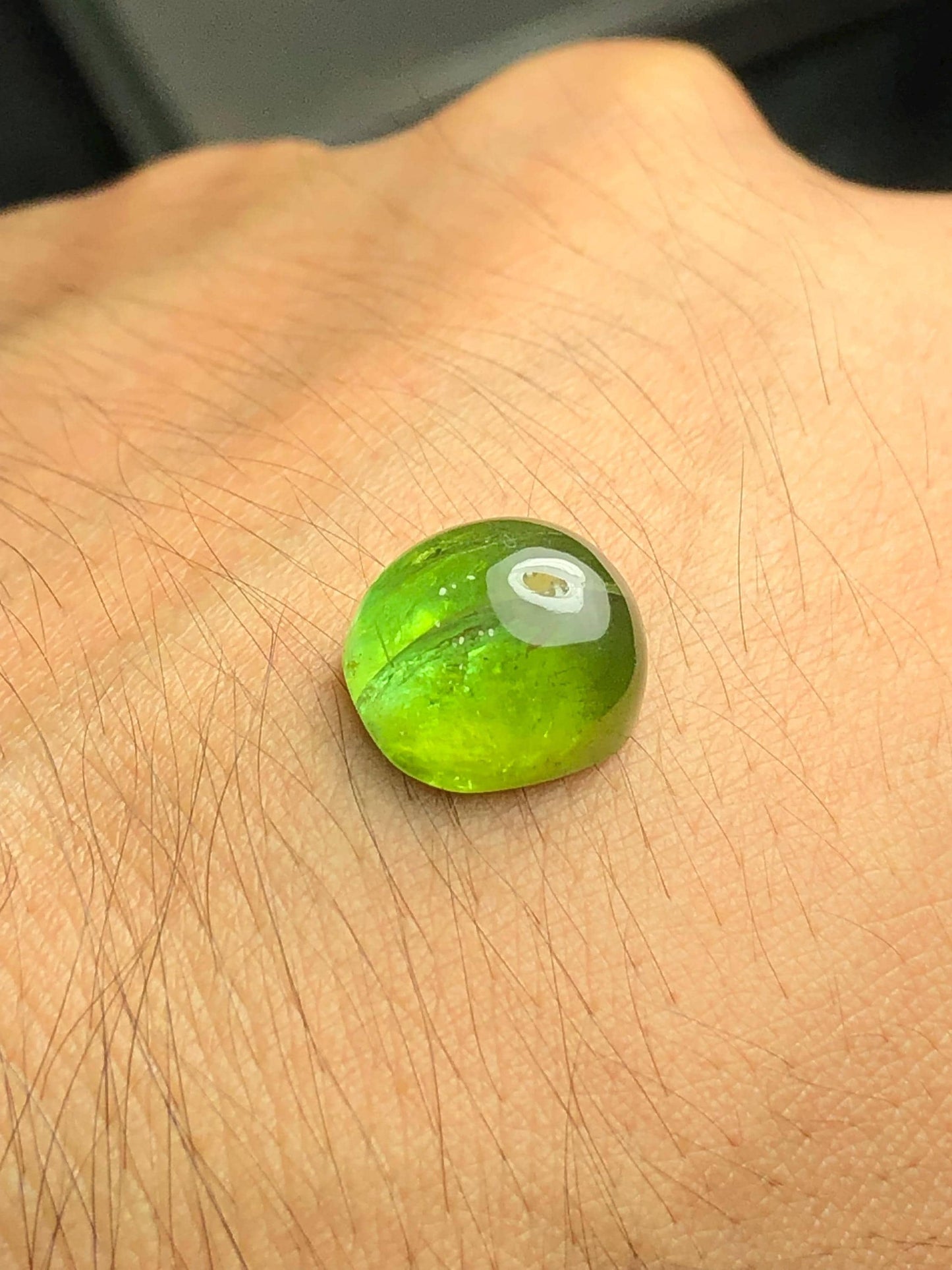 Green Tourmaline Cabochon 10.85 ct - Gentle Earth Energy for Jewelry Lovers