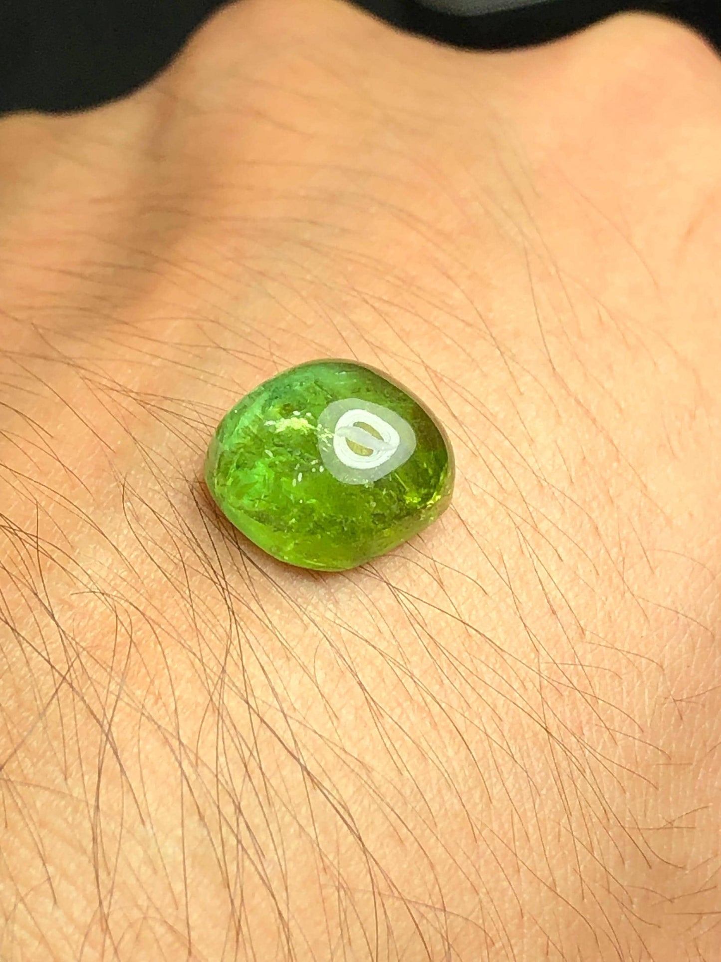 Green Tourmaline Cabochon 10.90 ct - Soothing Gem for Calm and Renewal