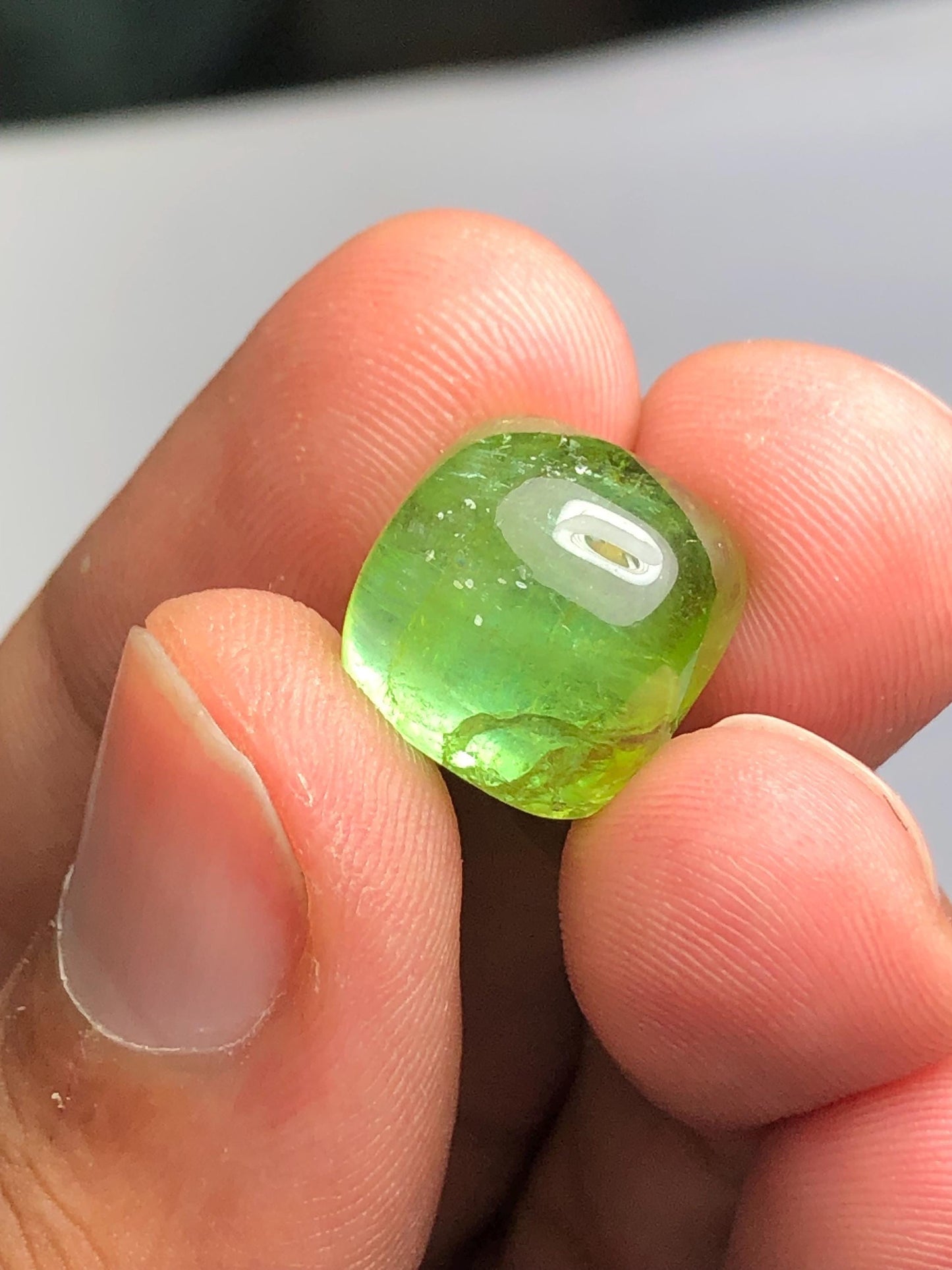 Green Tourmaline Cabochon 14.50 ct - Natural Beauty for Elegant Jewelry