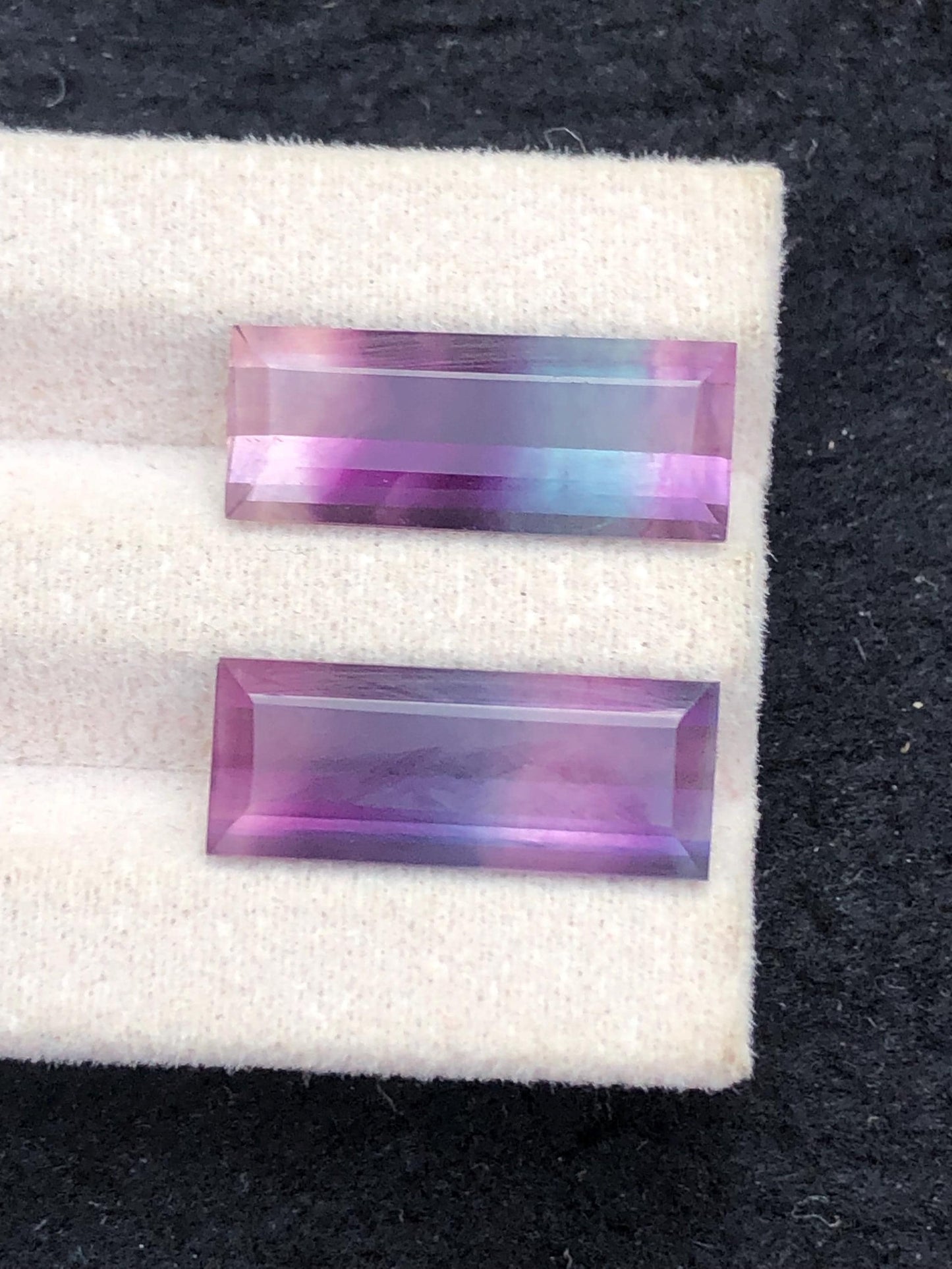 Rainbow Fluorite Cabochon Pair 13.75 ct - Chakra Stones for Spiritual Healing