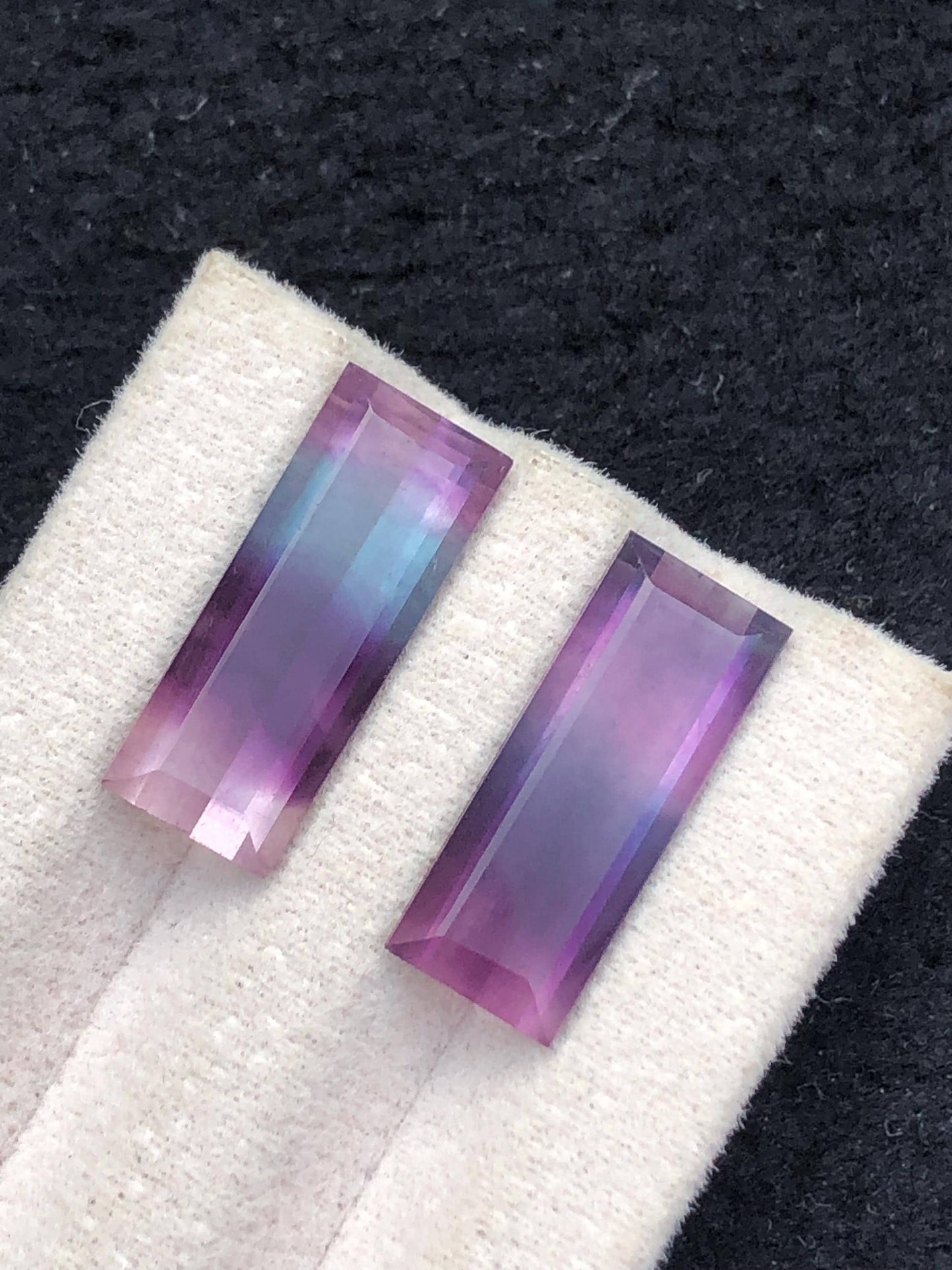 Rainbow Fluorite Cabochon Pair 13.75 ct - Chakra Stones for Spiritual Healing