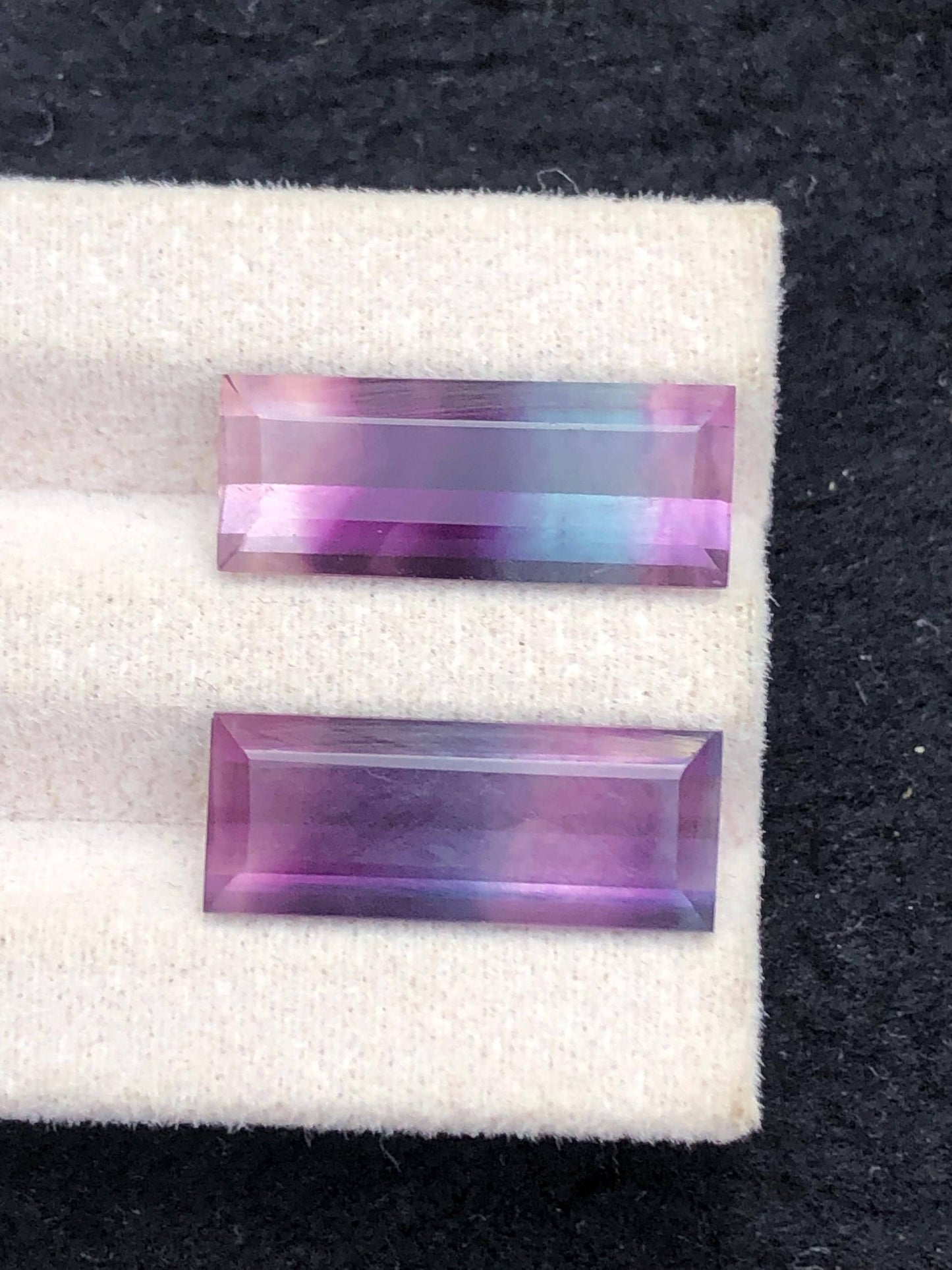 Rainbow Fluorite Cabochon Pair 13.75 ct - Chakra Stones for Spiritual Healing