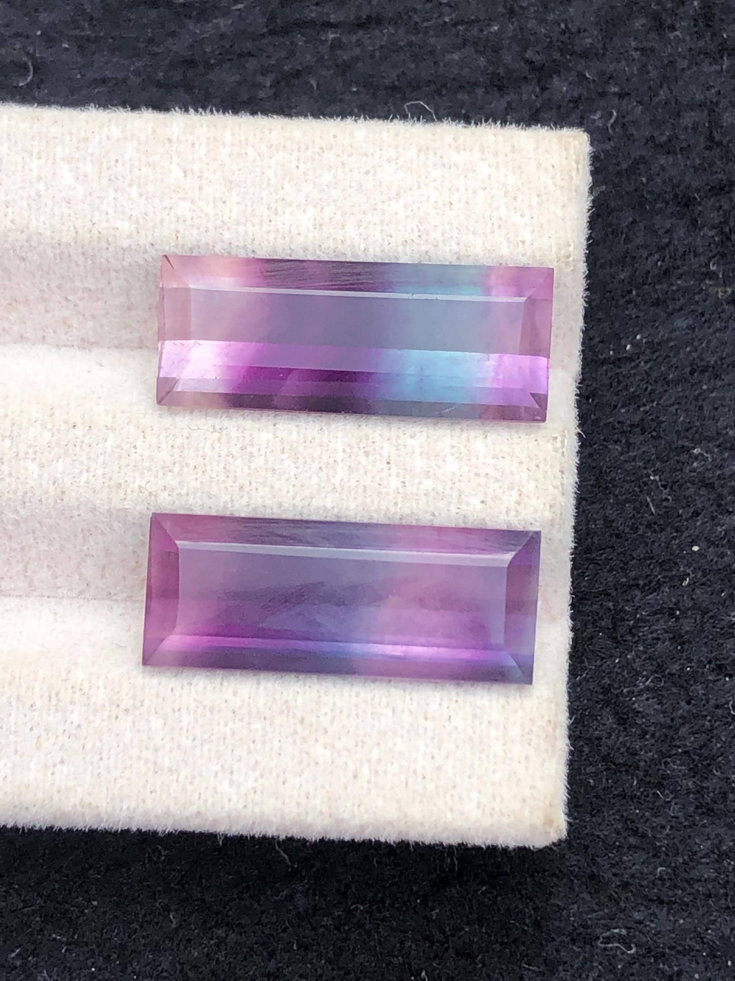 Rainbow Fluorite Cabochon Pair 13.75 ct - Chakra Stones for Spiritual Healing