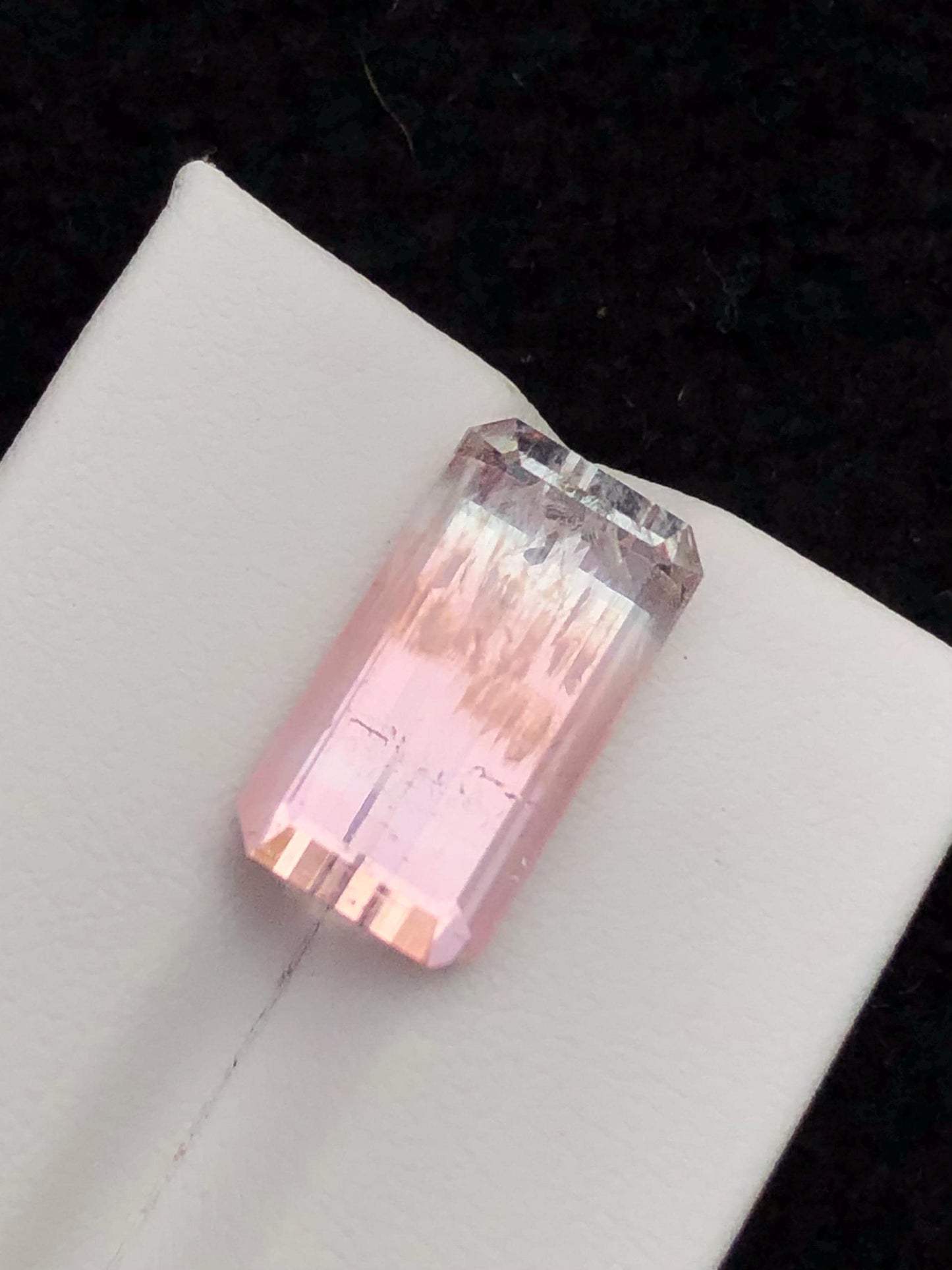 Bi Colour Tourmaline Faceted 11 ct - Balanced Energy Stone from Afghanistan