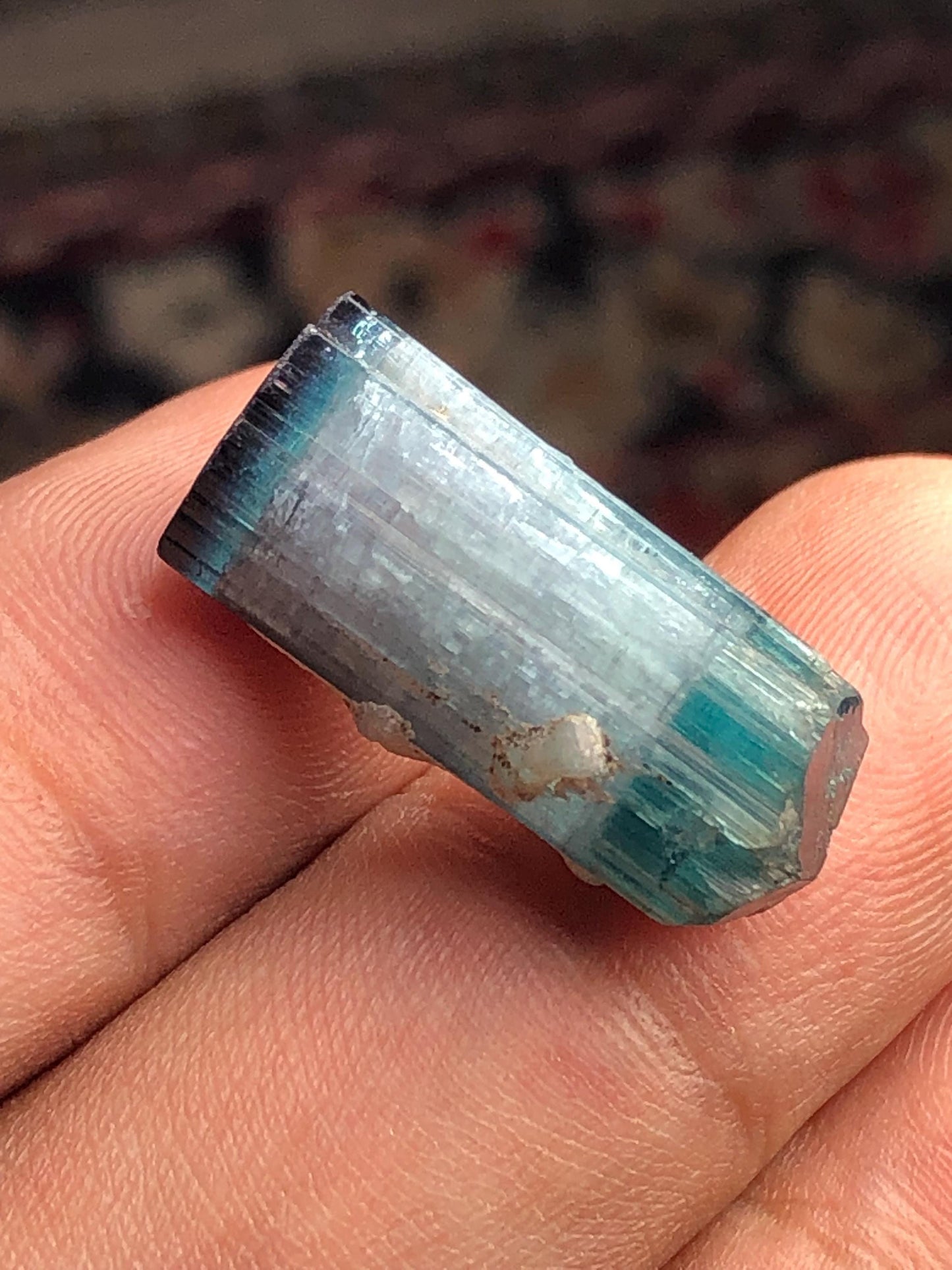 Cat Eye Tourmaline Crystal 18 ct - Double Terminated Gem of Mystery