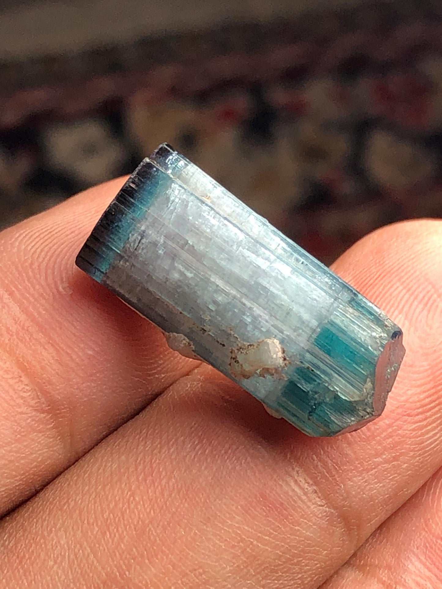 Cat Eye Tourmaline Crystal 18 ct - Double Terminated Gem of Mystery